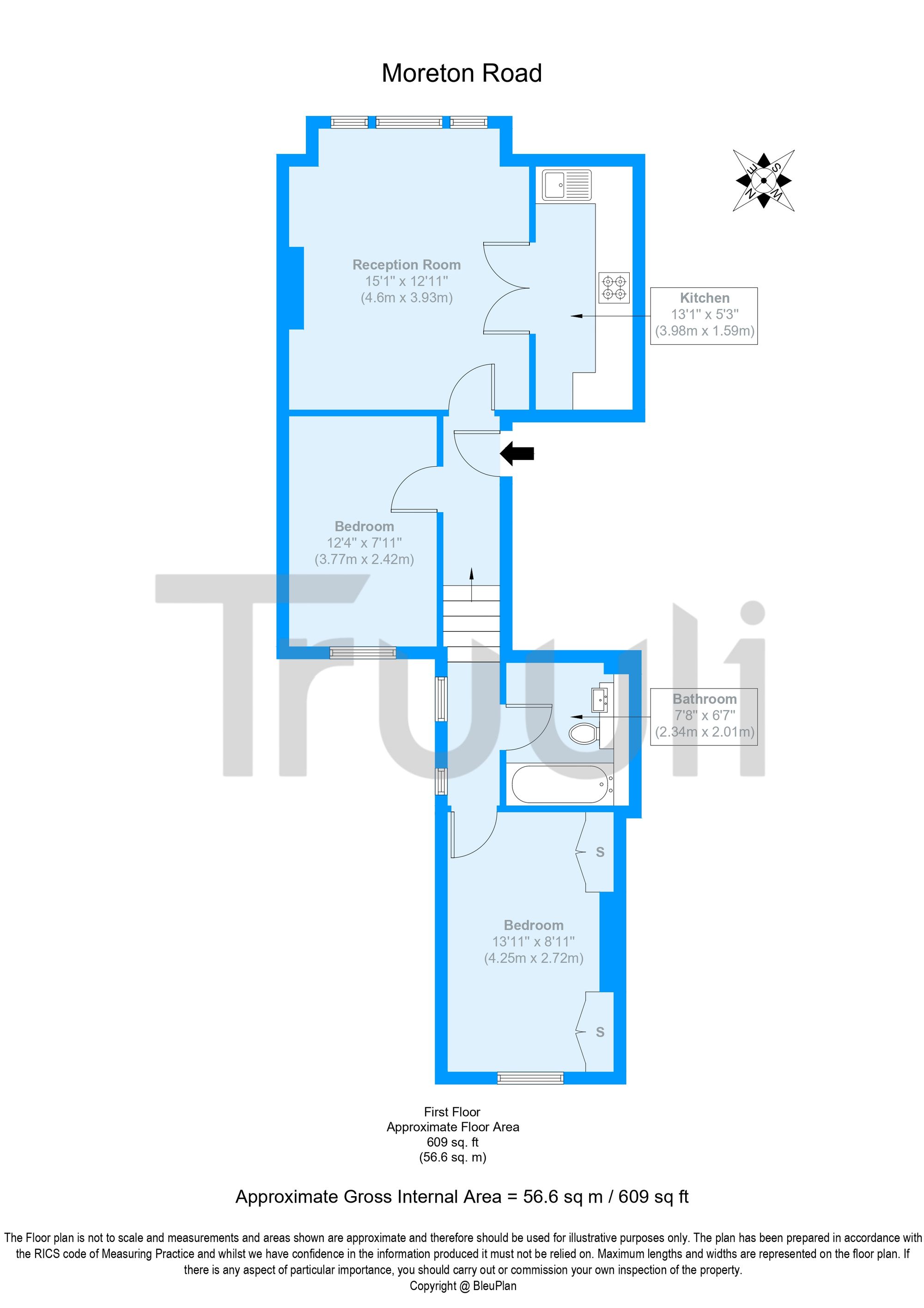 Flat 2, 34 Moreton Road, South Croydon floorplan