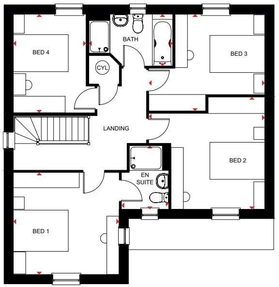 CATKINS, 687 EXETER, Meadowsweet Avenue, Stafford floorplan