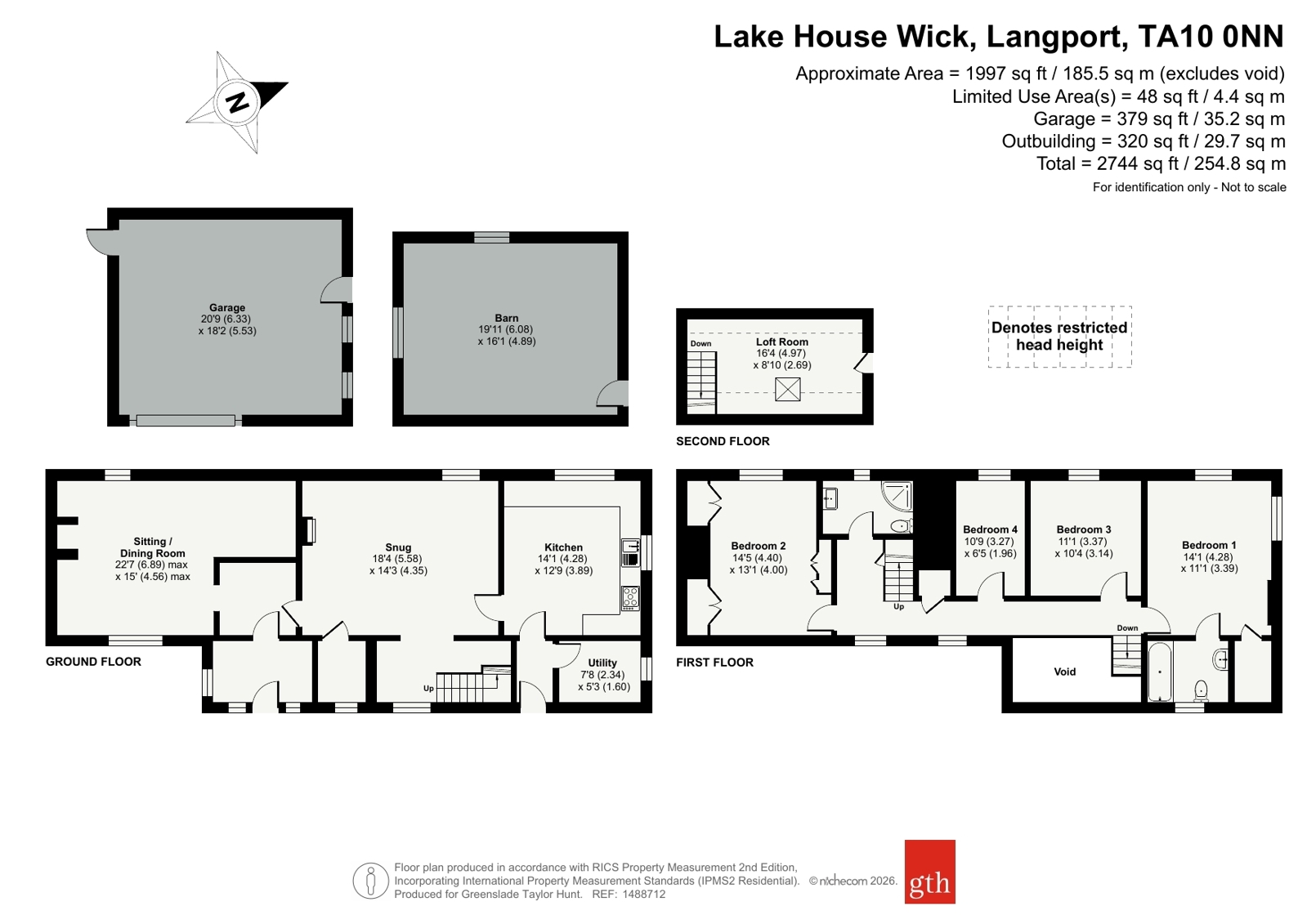Lake House,, Wick, Langport floorplan