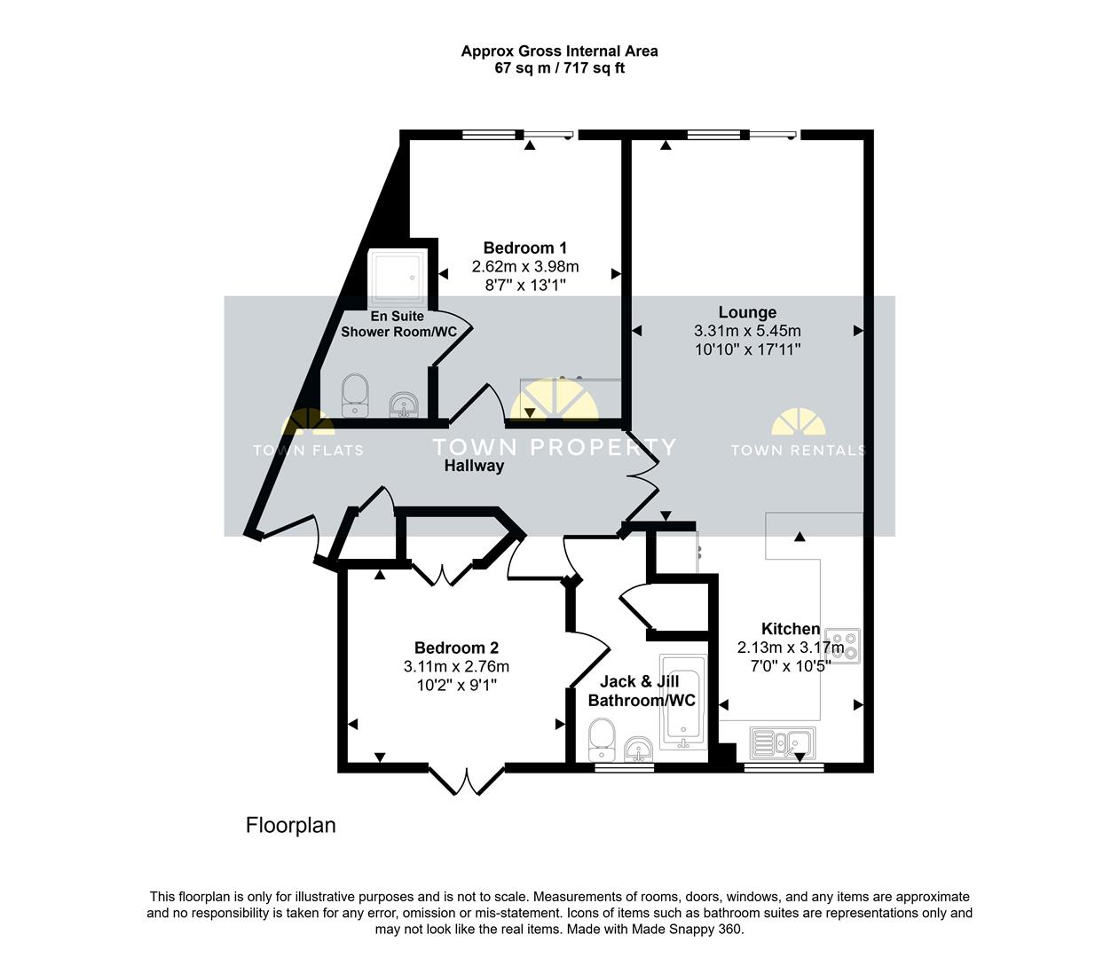 Flat 5, 14, San Diego Way, Eastbourne floorplan