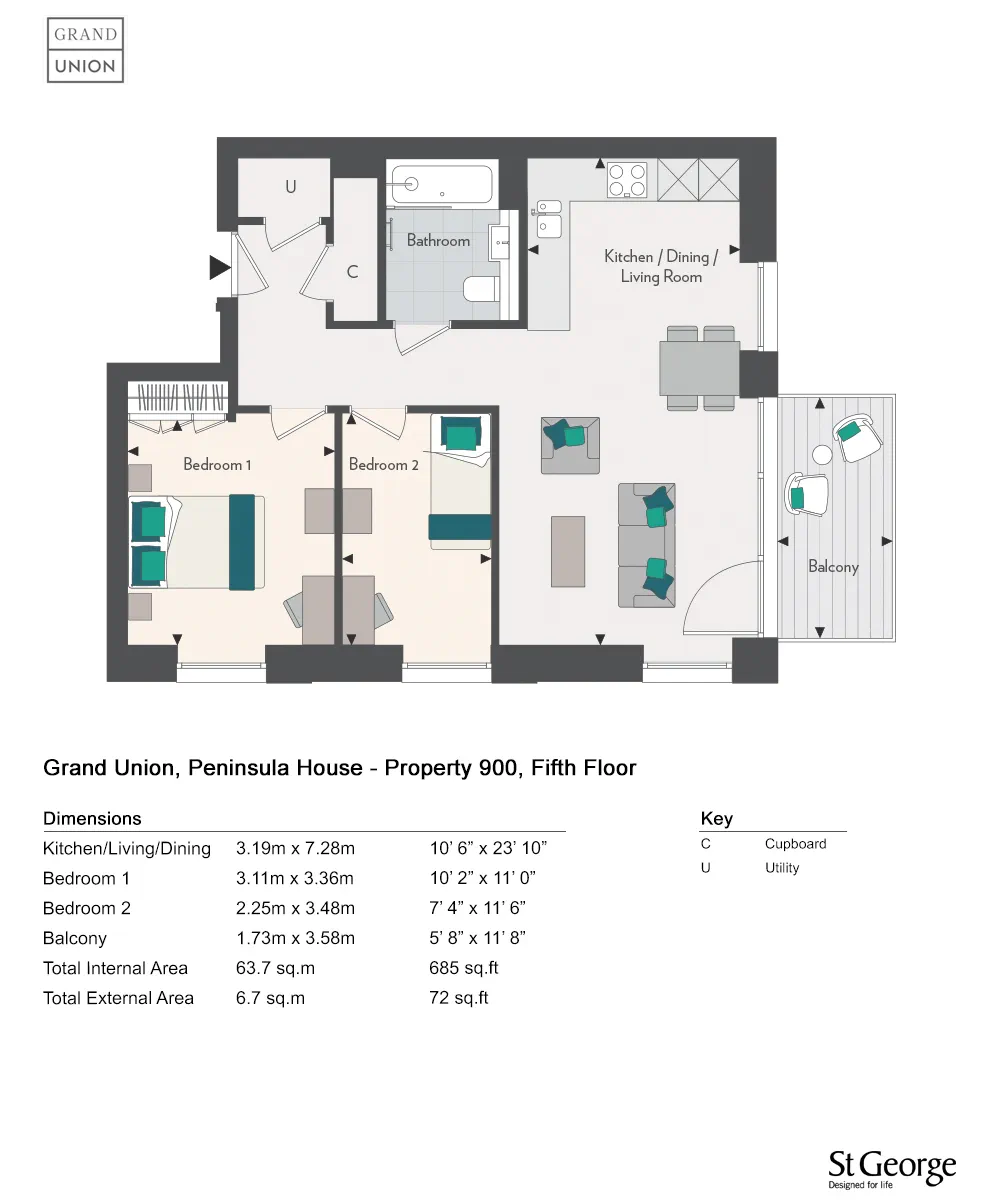 Grand Union, Grand Union, Beresford Avenue, Wembley, London floorplan
