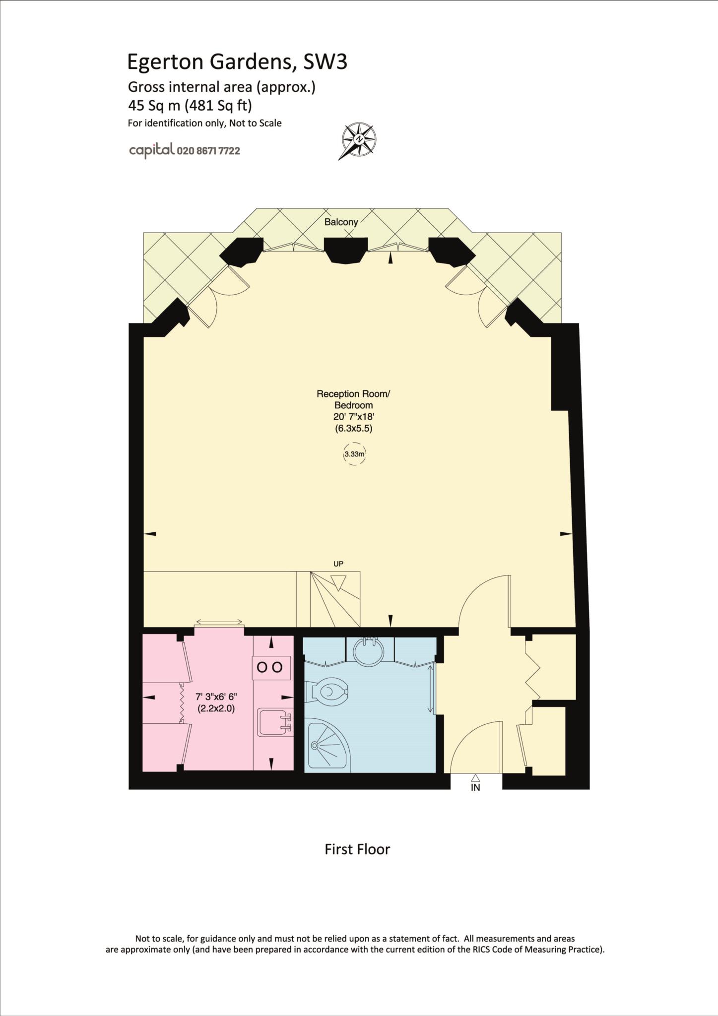 Flat I, Egerton Gardens, London floorplan