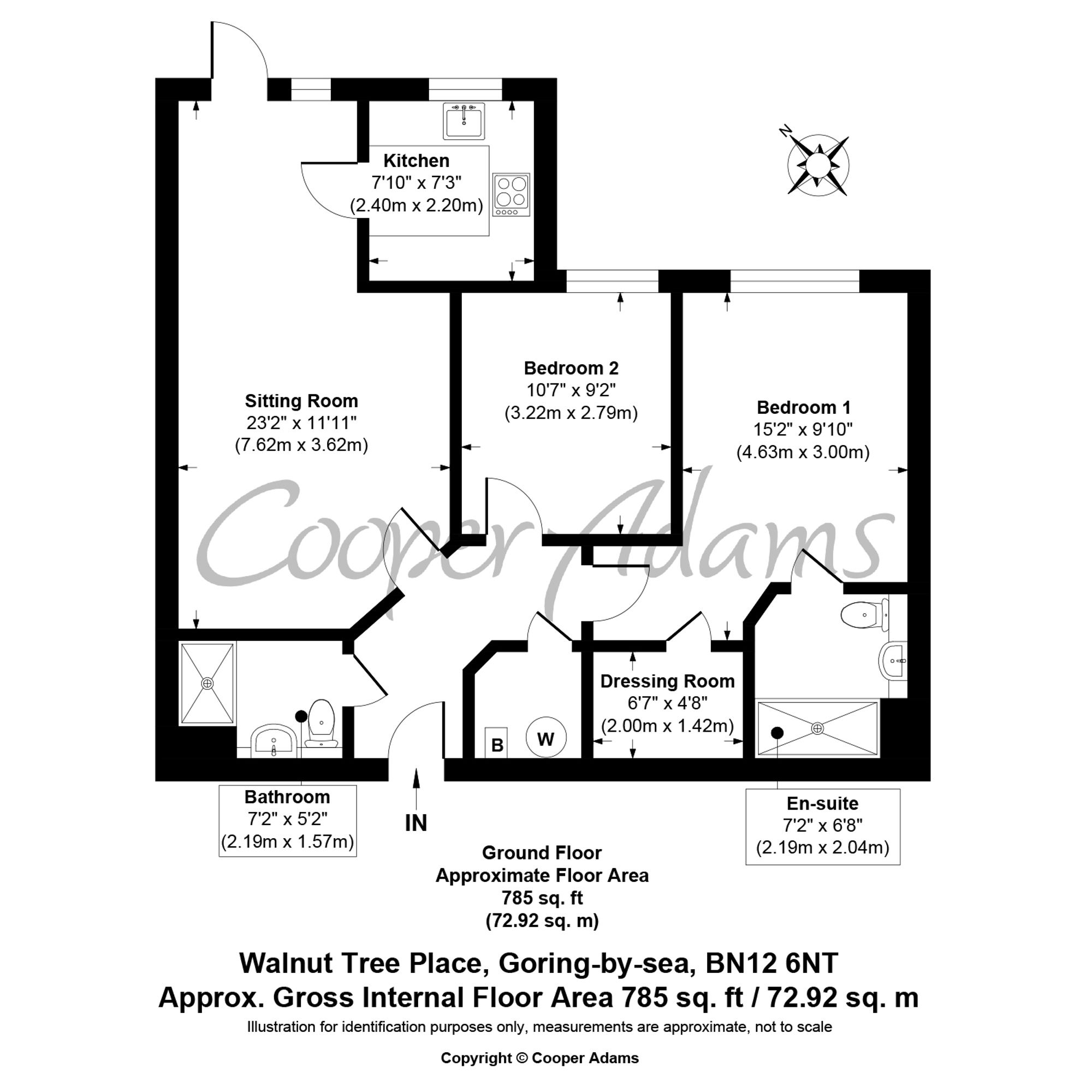 6 Walnut Tree Place, Worthing floorplan
