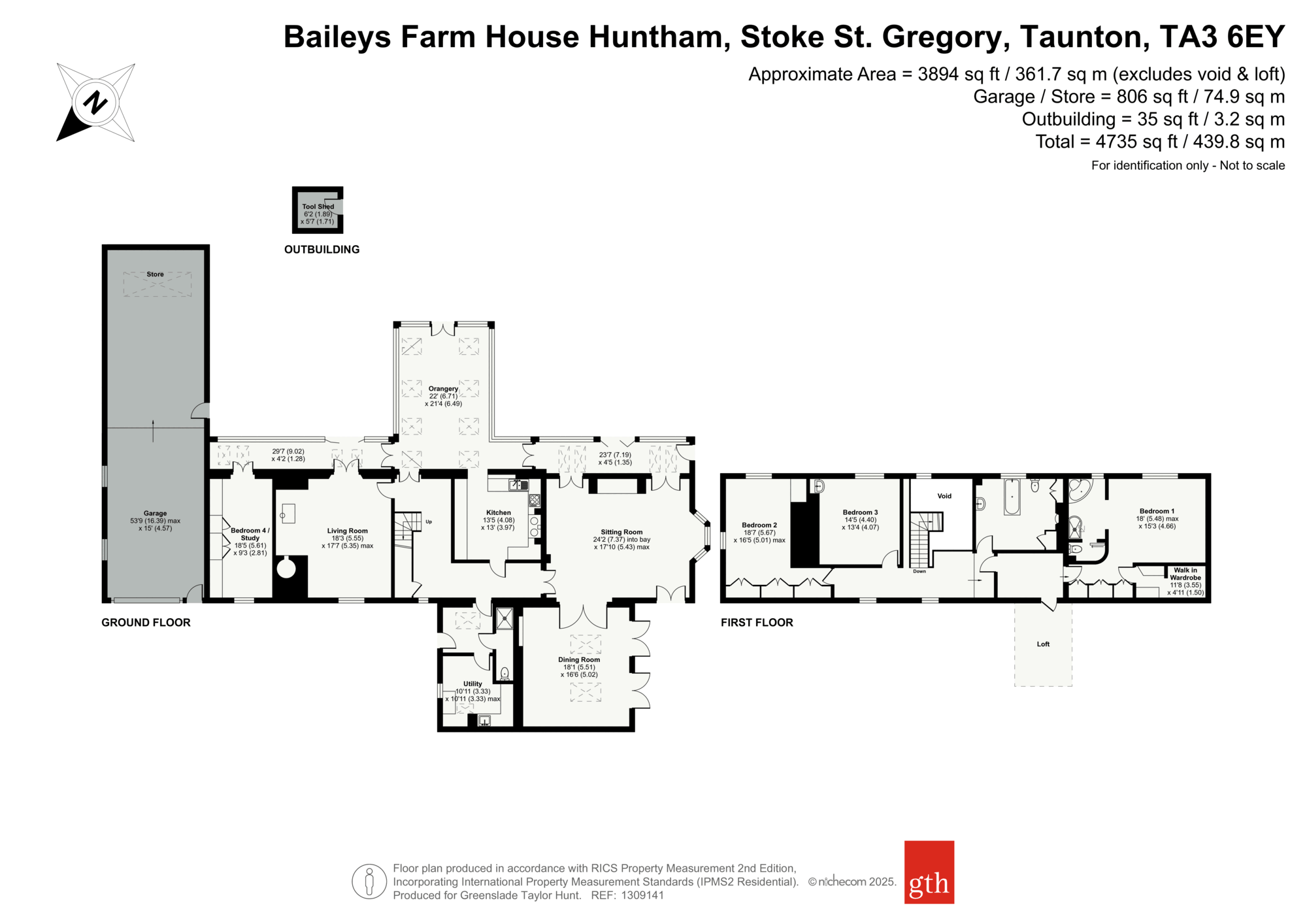 Baileys Farm House,, Huntham, Taunton floorplan