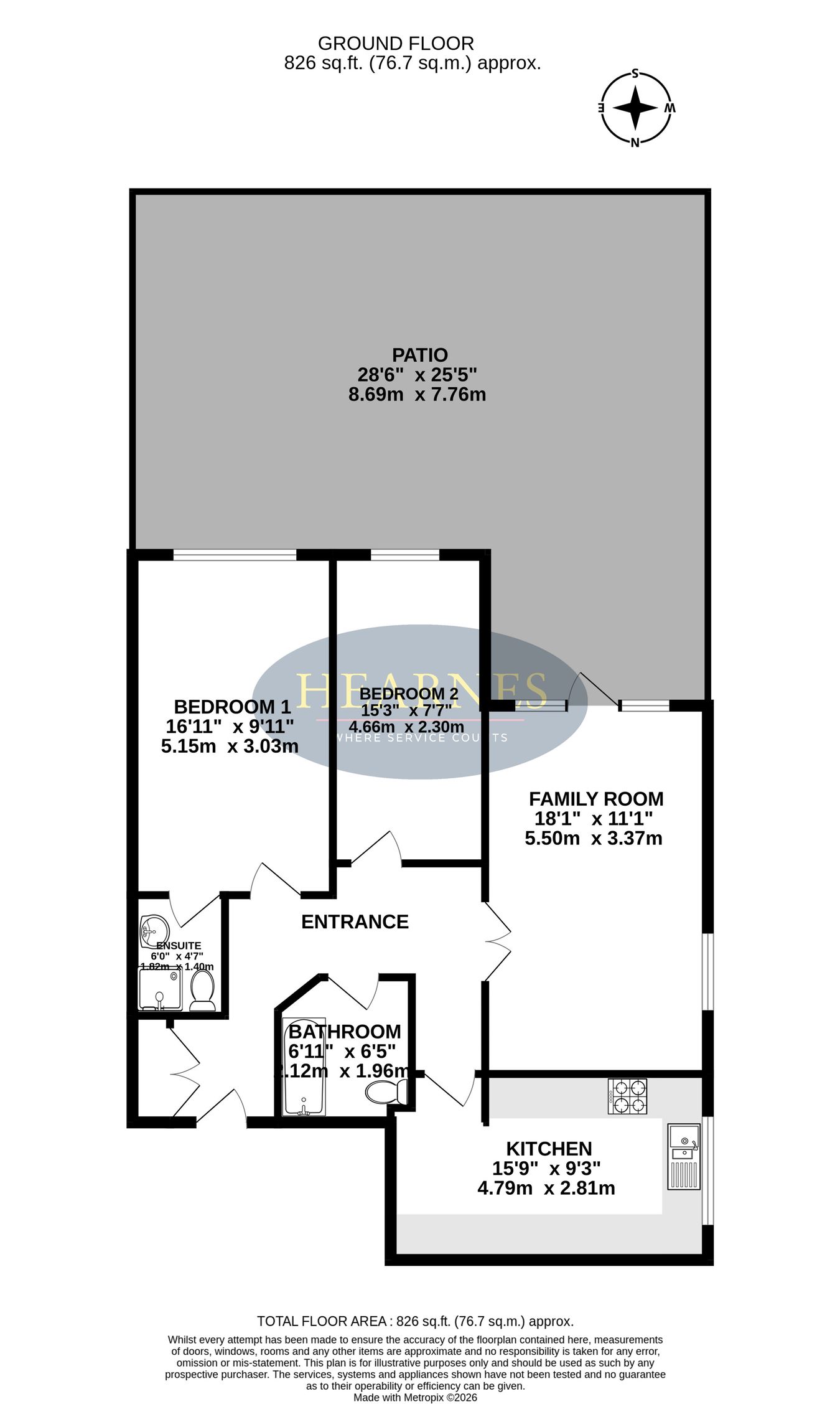 Flat 2 Branksome Chase, Penn Hill Avenue, Poole floorplan
