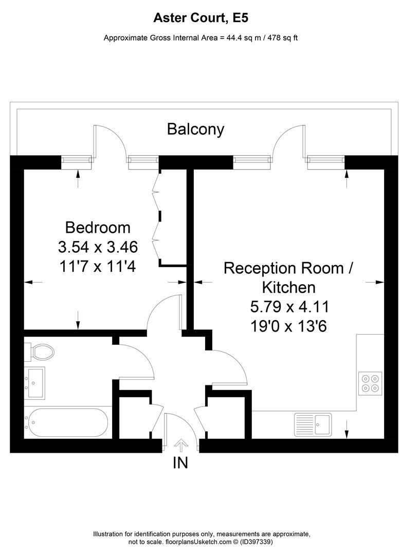 1 Bedrooms Flat to rent in Woodmill Road, London E5