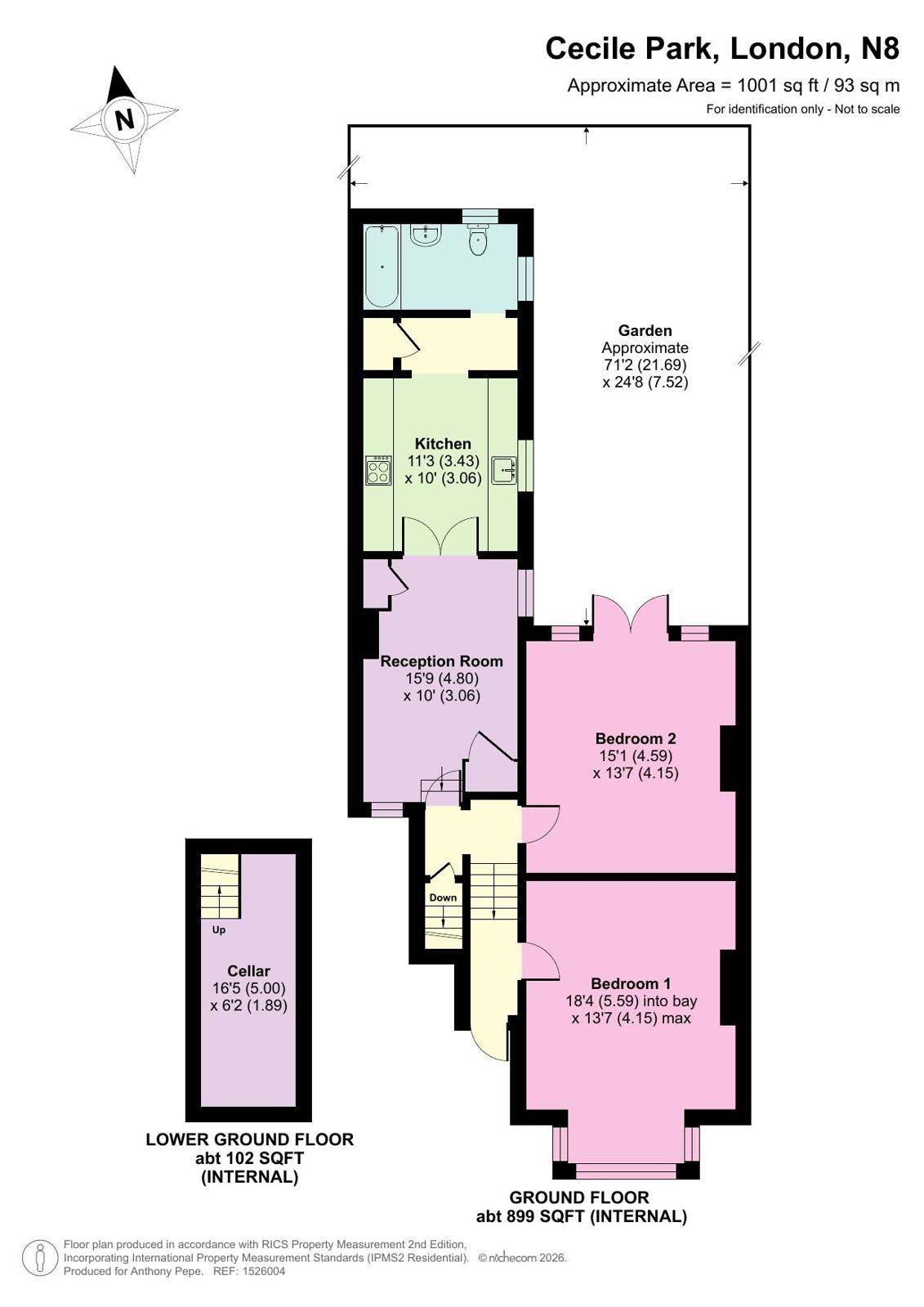 Ground Floor Flat, 38, Cecile Park, London floorplan