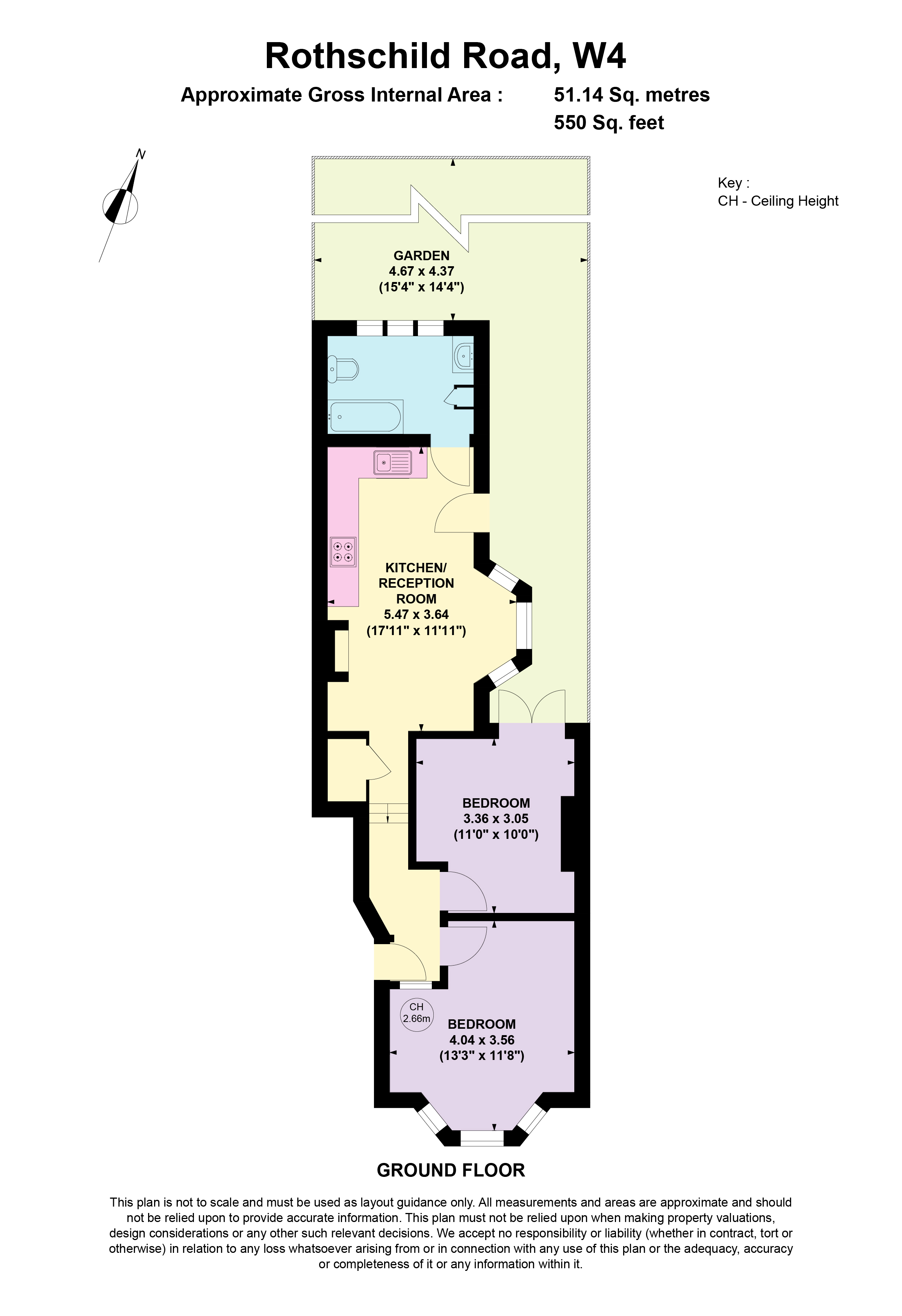 66, Rothschild Road, London floorplan
