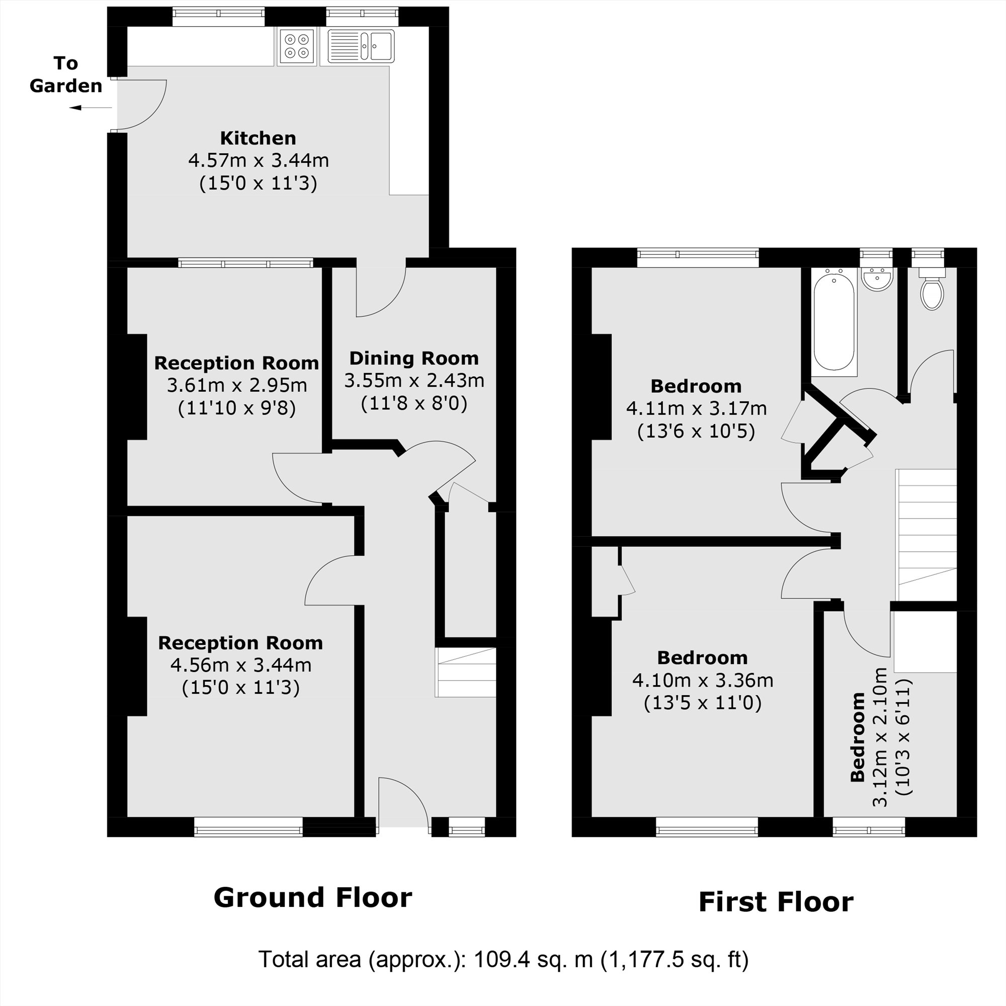 128, Topsham Road, London floorplan