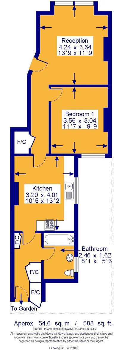 1 Bedrooms Flat to rent in Brightwell Crescent, London SW17