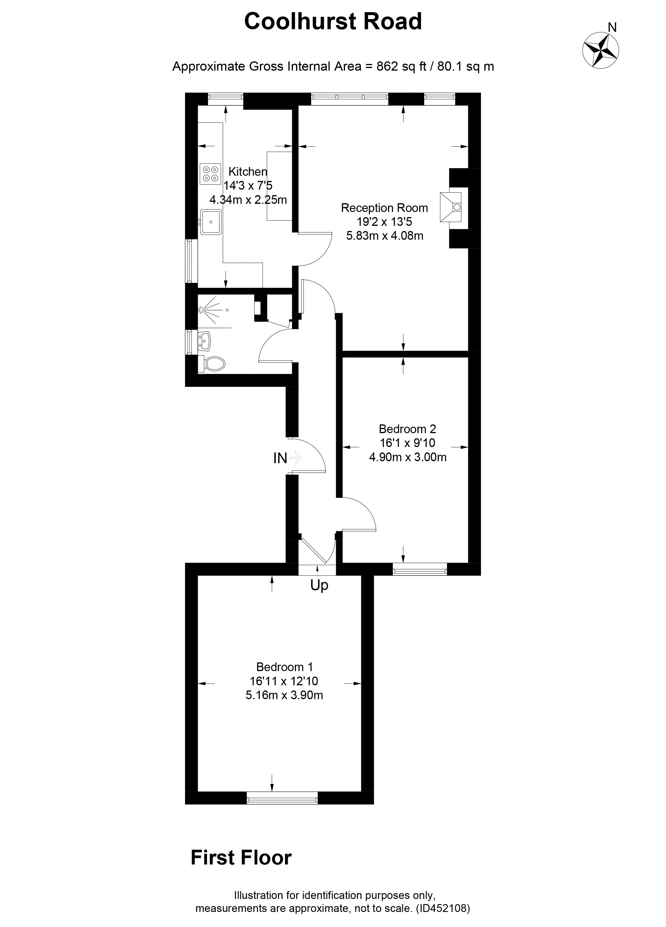 2 Bedrooms Flat for sale in Coolhurst Road, London N8