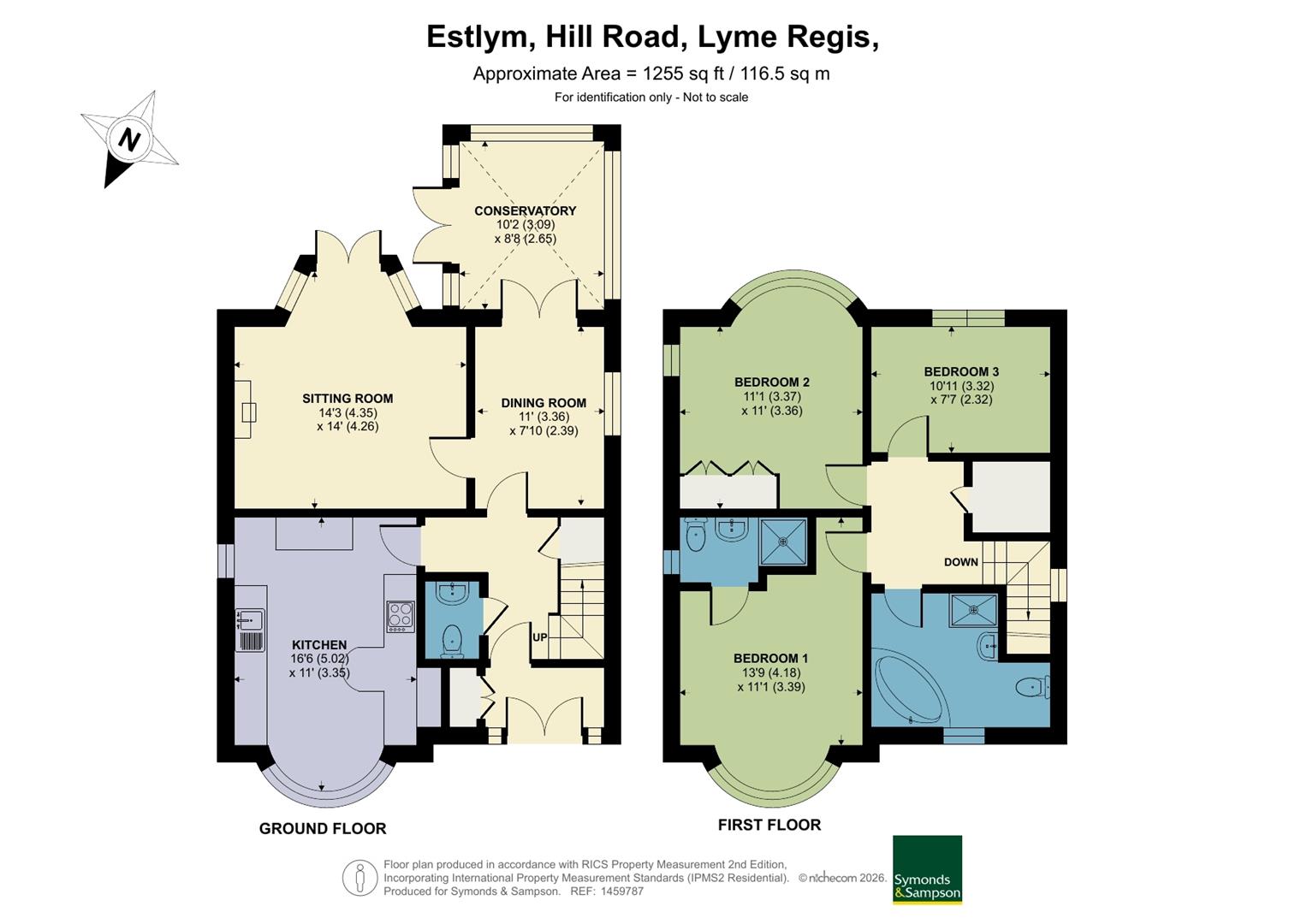 Estlym, Hill Road, Lyme Regis floorplan