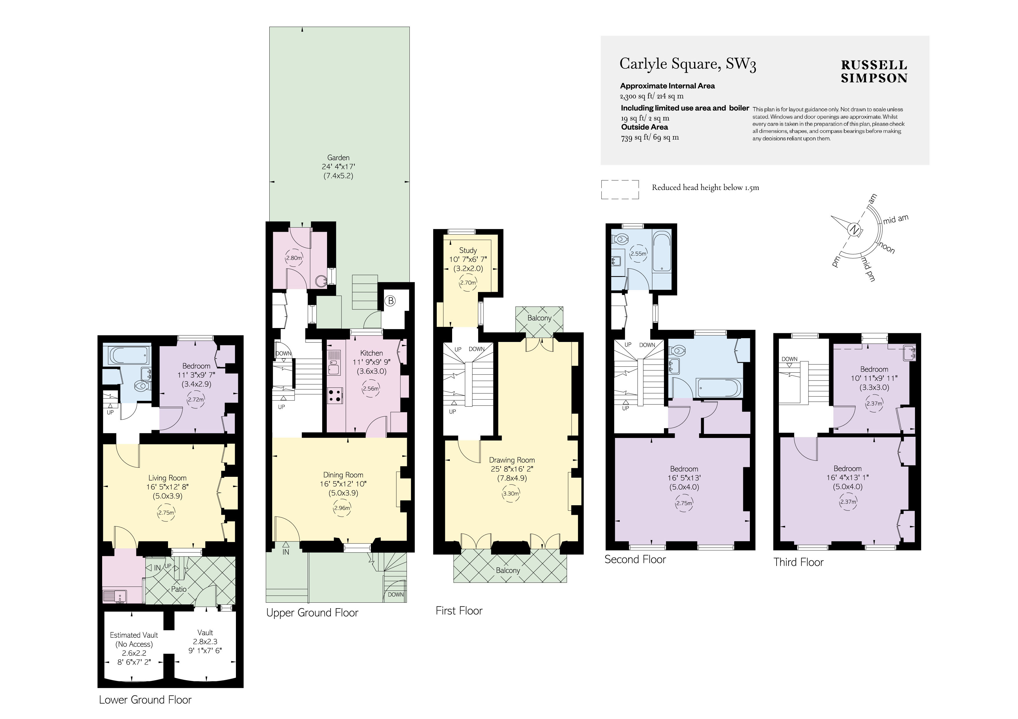 3, Carlyle Square, Chelsea floorplan
