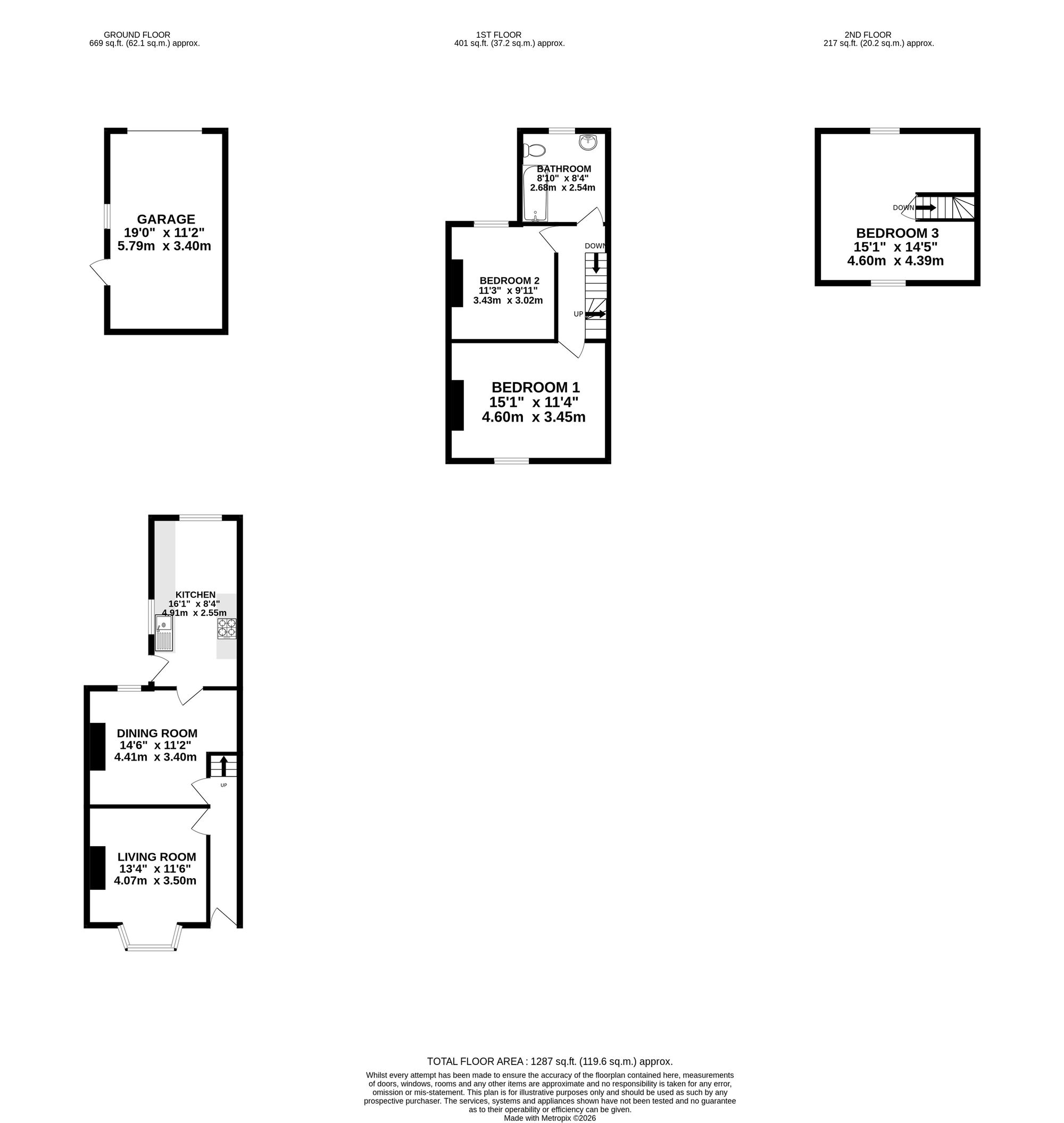 61 James Hall Street, Nantwich floorplan