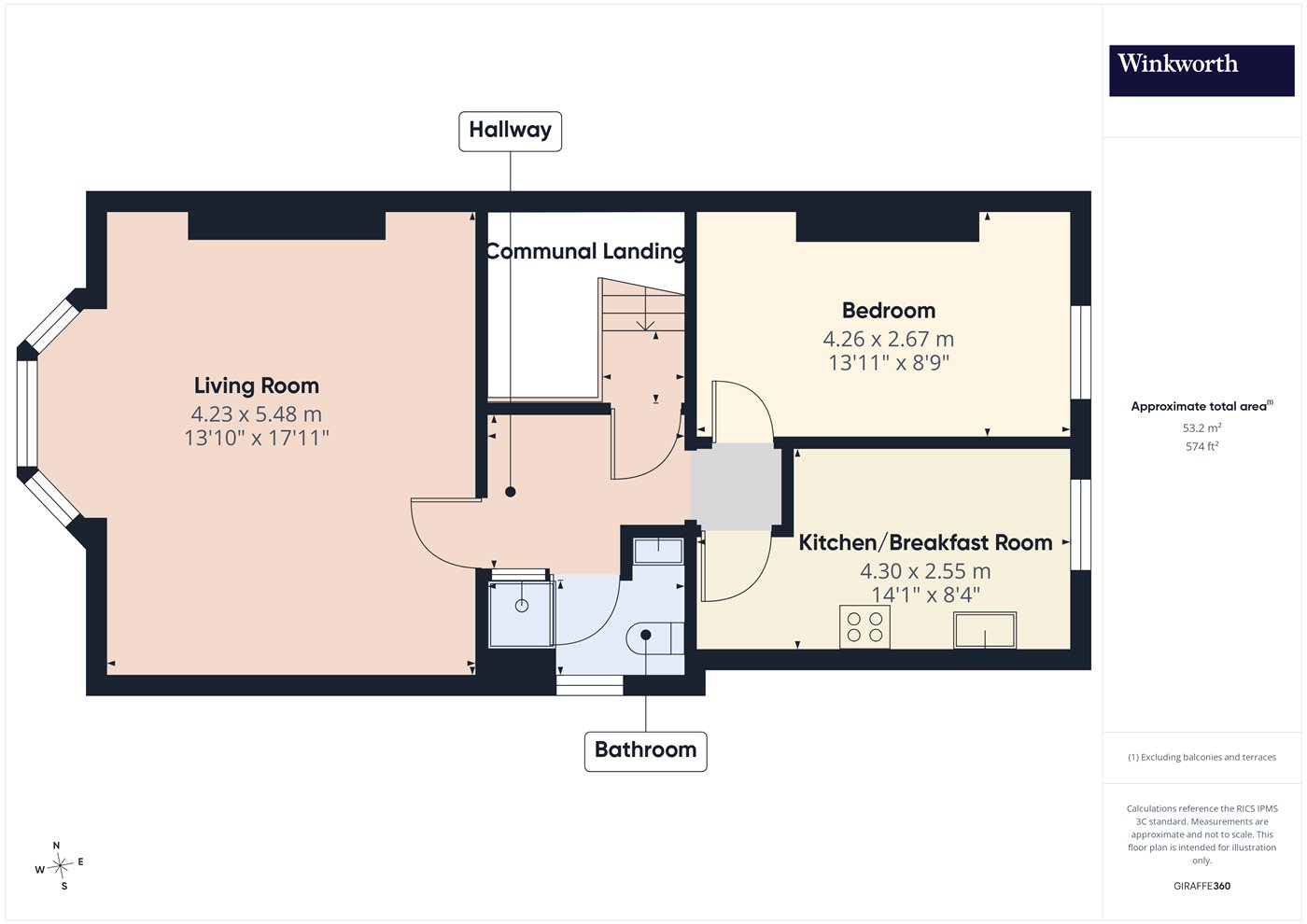 Flat 3, 21, Western Elms Avenue, Berkshire floorplan
