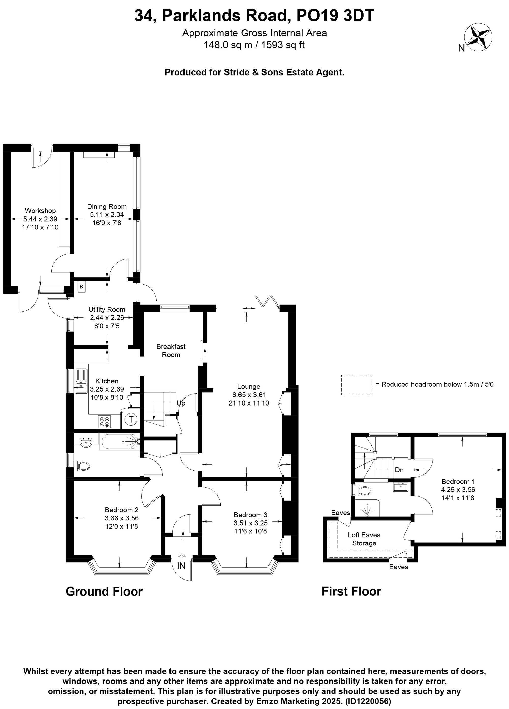 34 Parklands Road, Chichester floorplan