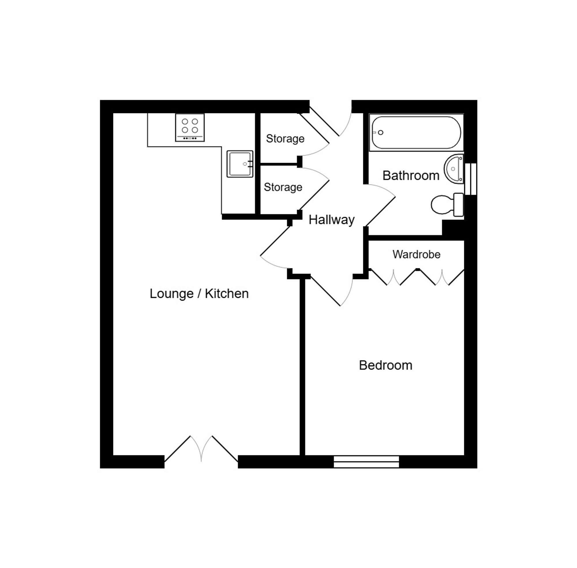 17 Caer Castell House Coychurch Road, Bridgend floorplan