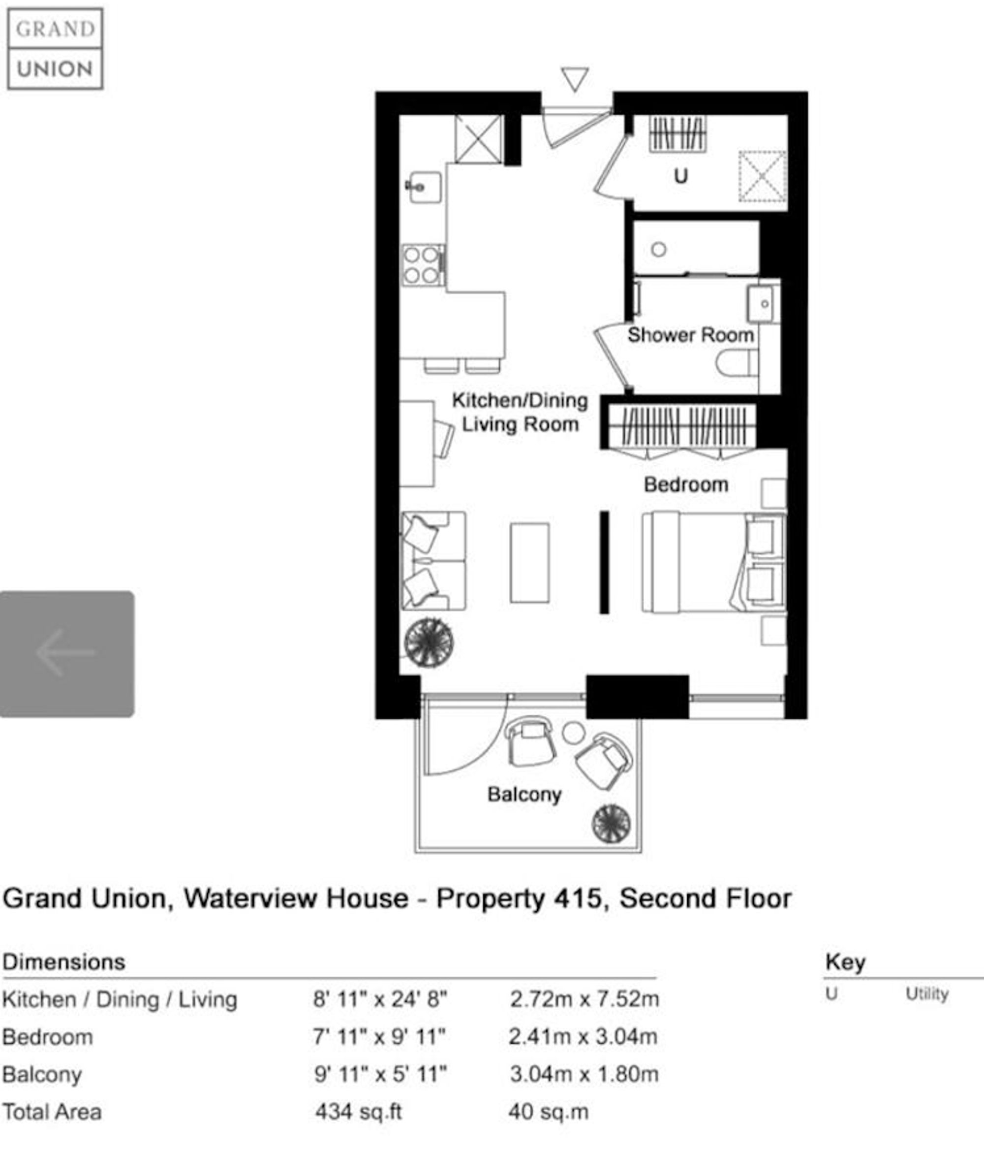 15 Waterview House, Wembley floorplan