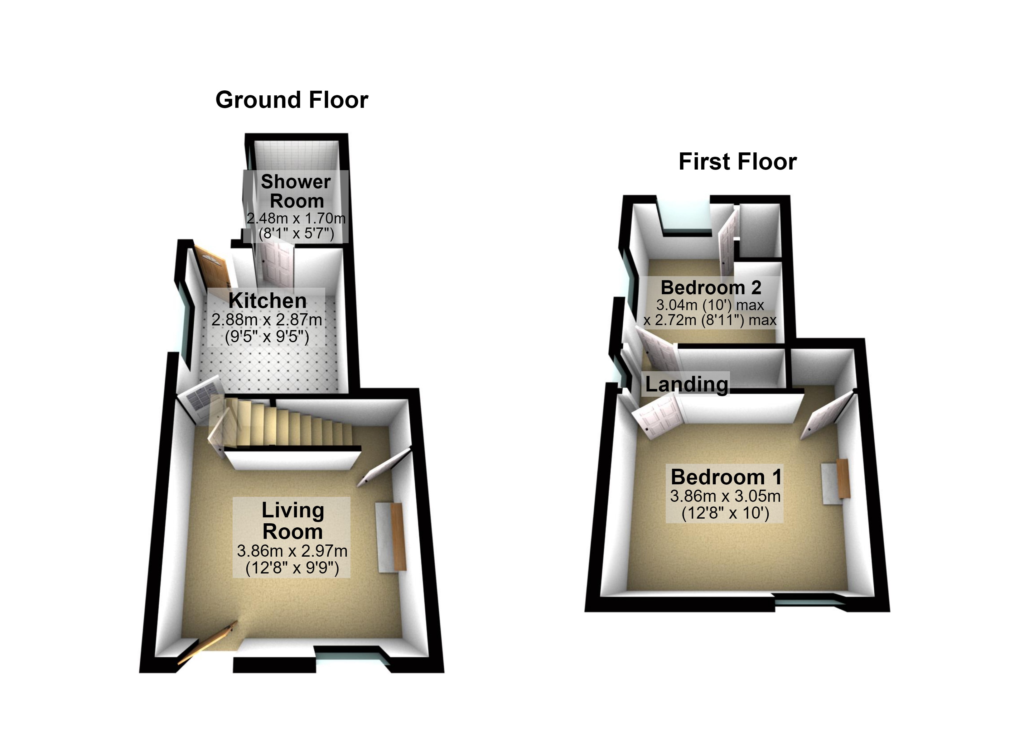2 Monks Cottage,, School Road, Suffolk floorplan