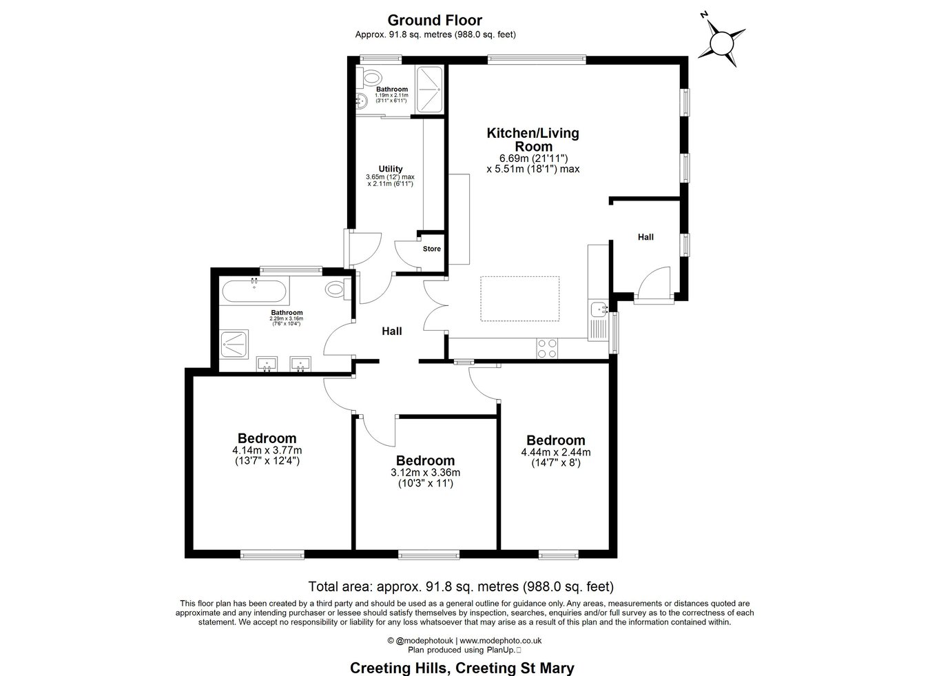 1 Sparrow Hall Cottage, Ipswich floorplan
