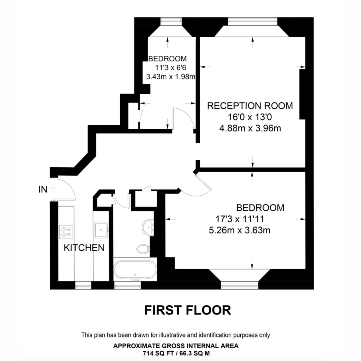 Flat 20, 50, Sloane Street, London floorplan