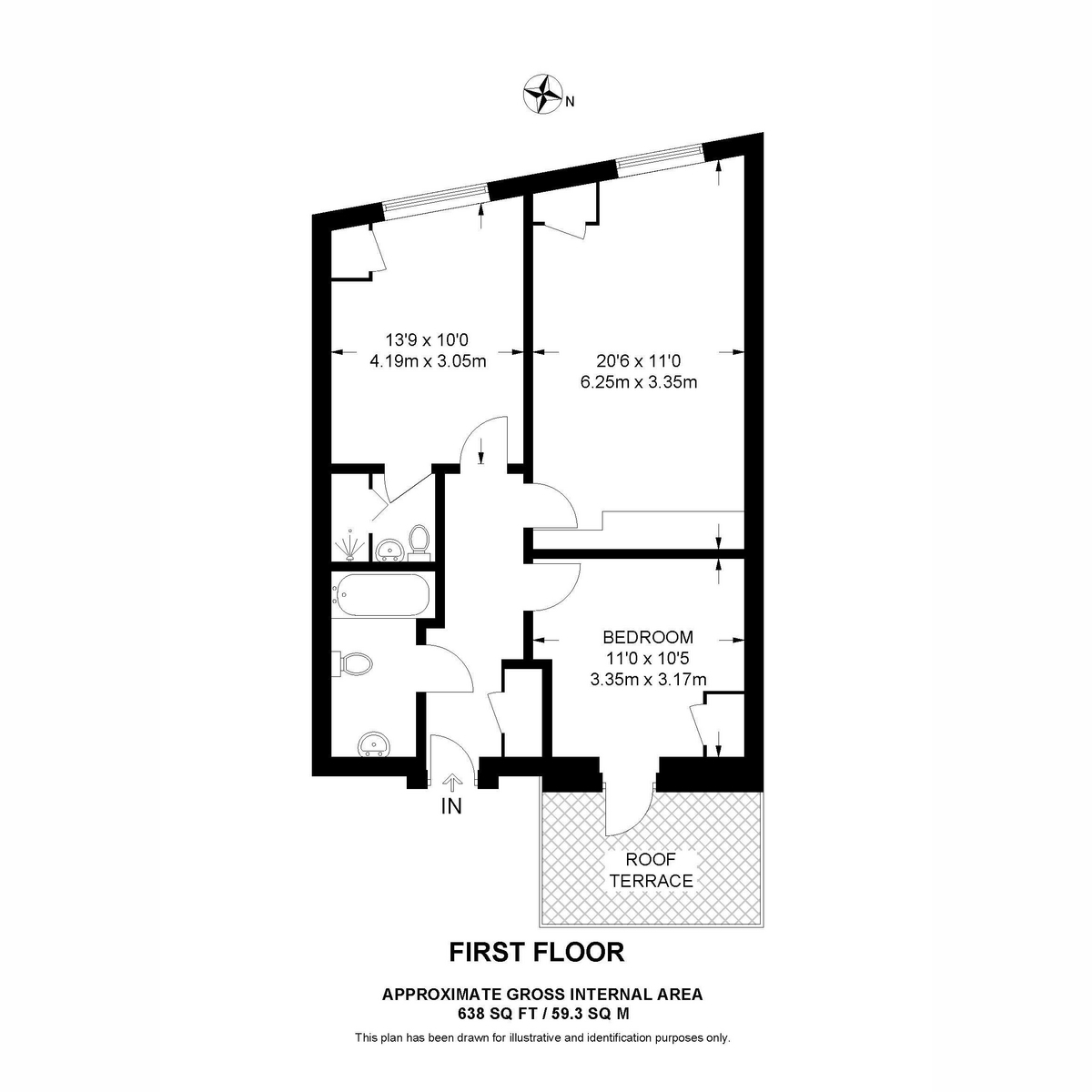 Flat 7, 2a, Robinson Road, London floorplan