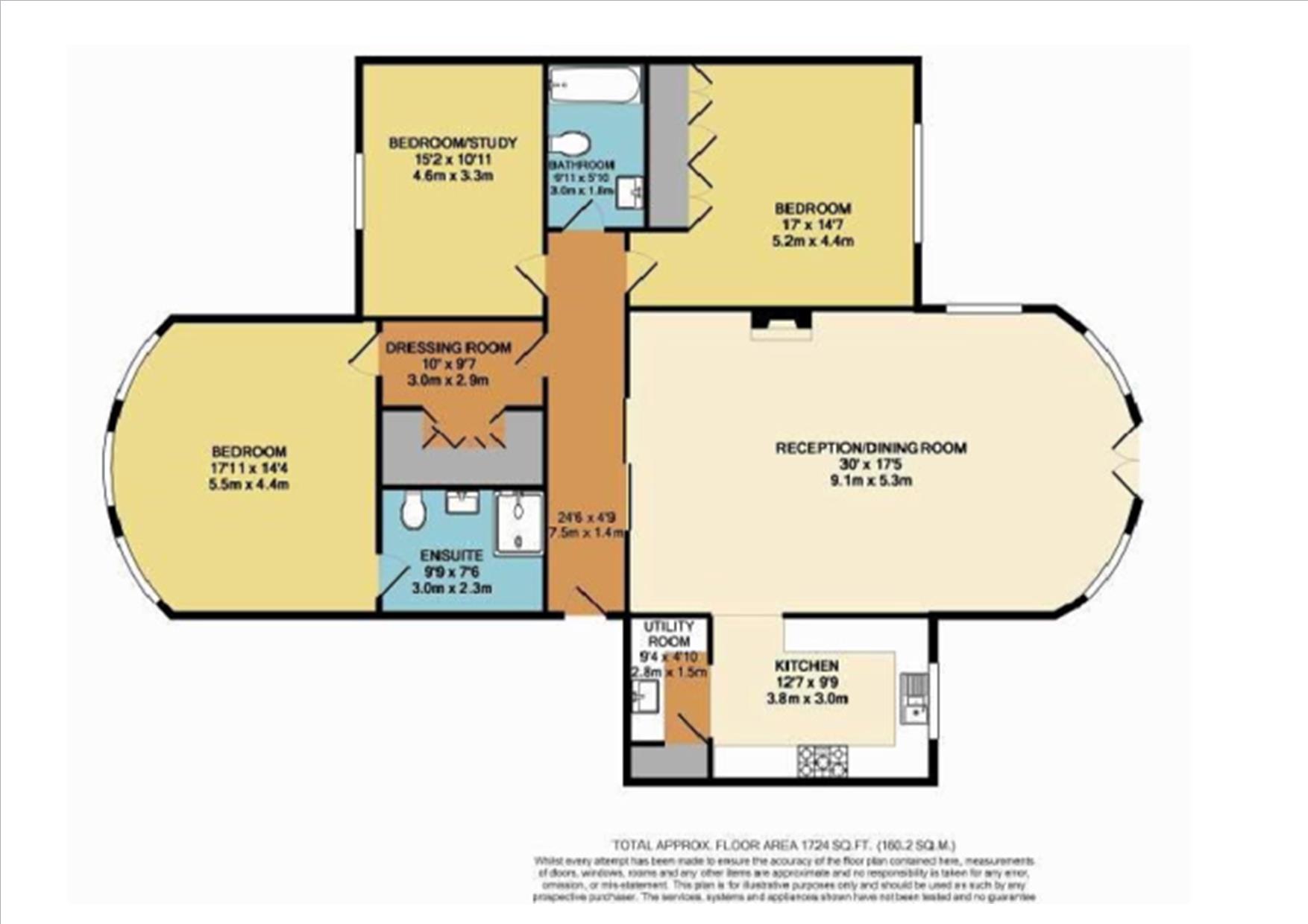 3 Bedrooms Flat to rent in Milbourne House, Princess Square KT10