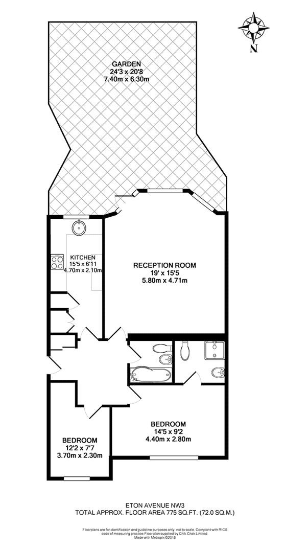 2 Bedrooms Flat for sale in Eton Avenue, Belsize Park, London NW3