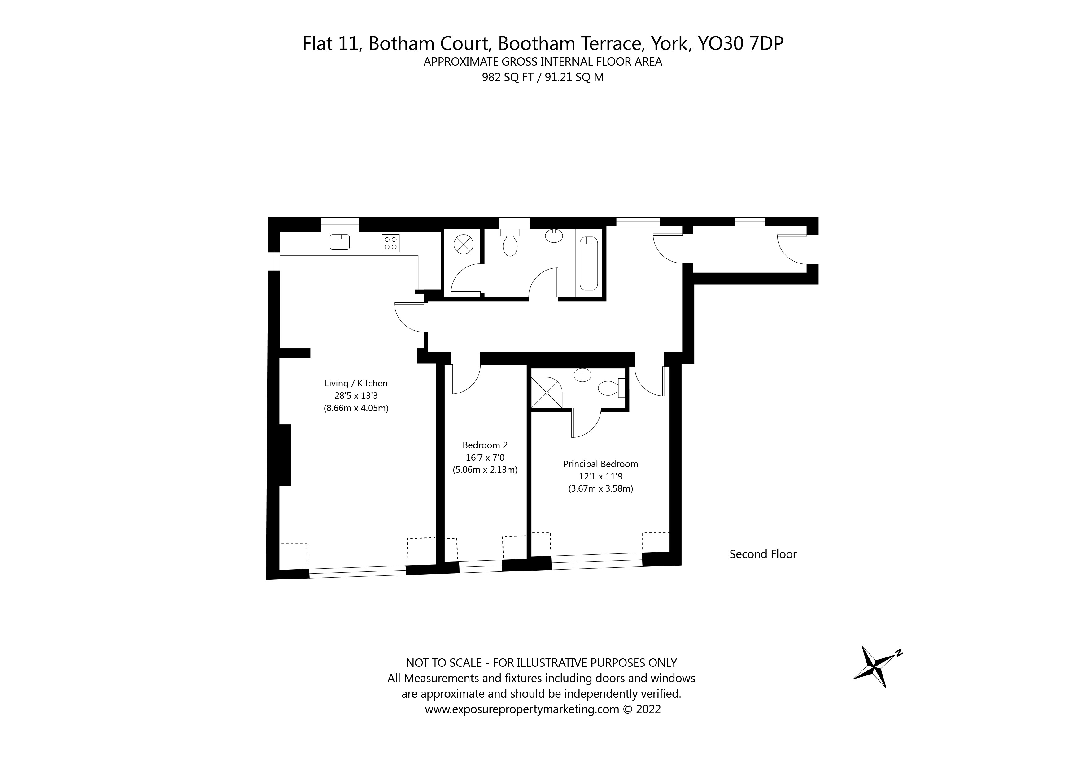Bootham Court, Bootham Terrace, York YO30, 2 bedroom flat for sale