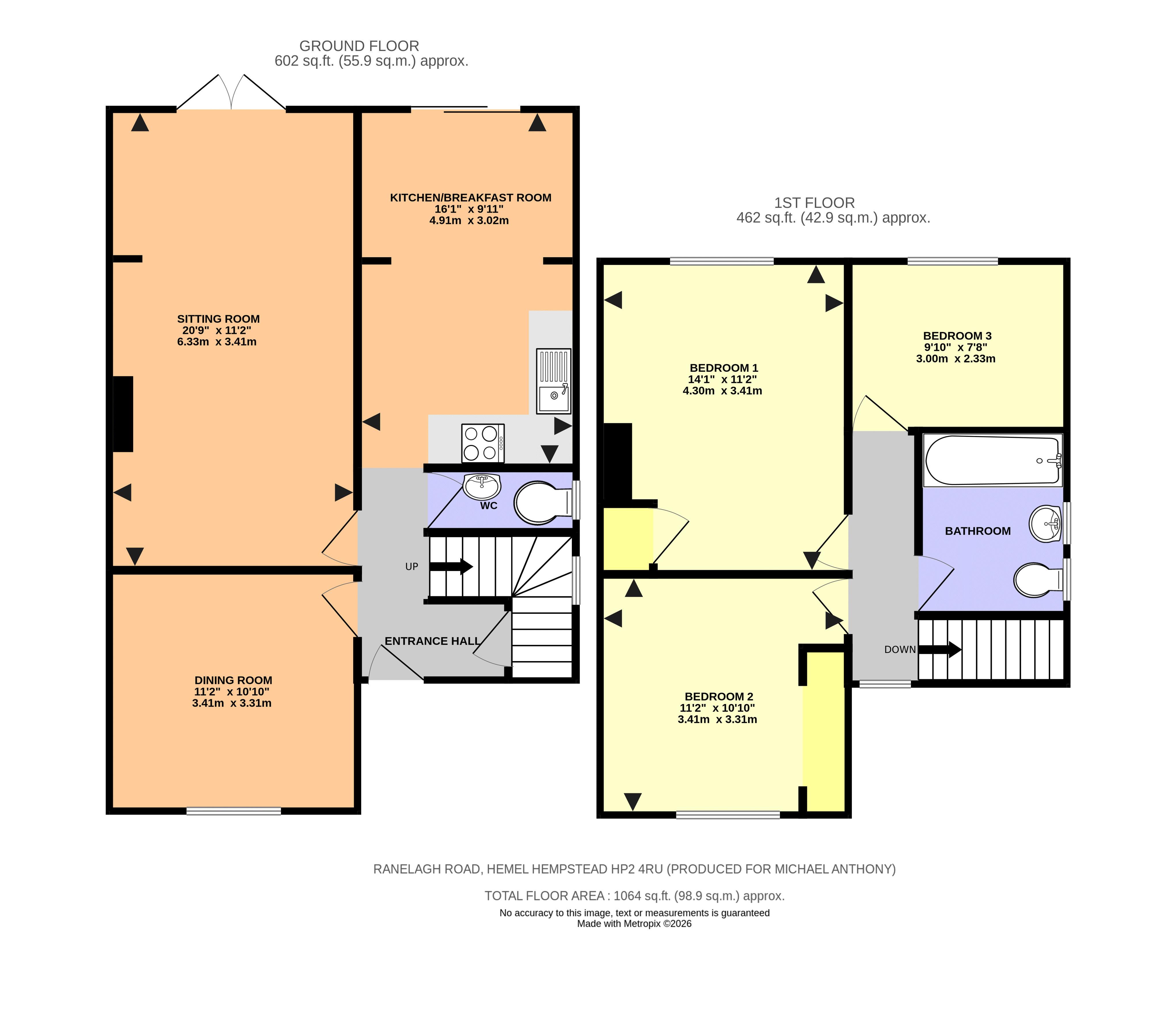 3, Ranelagh Road, Hemel Hempstead floorplan