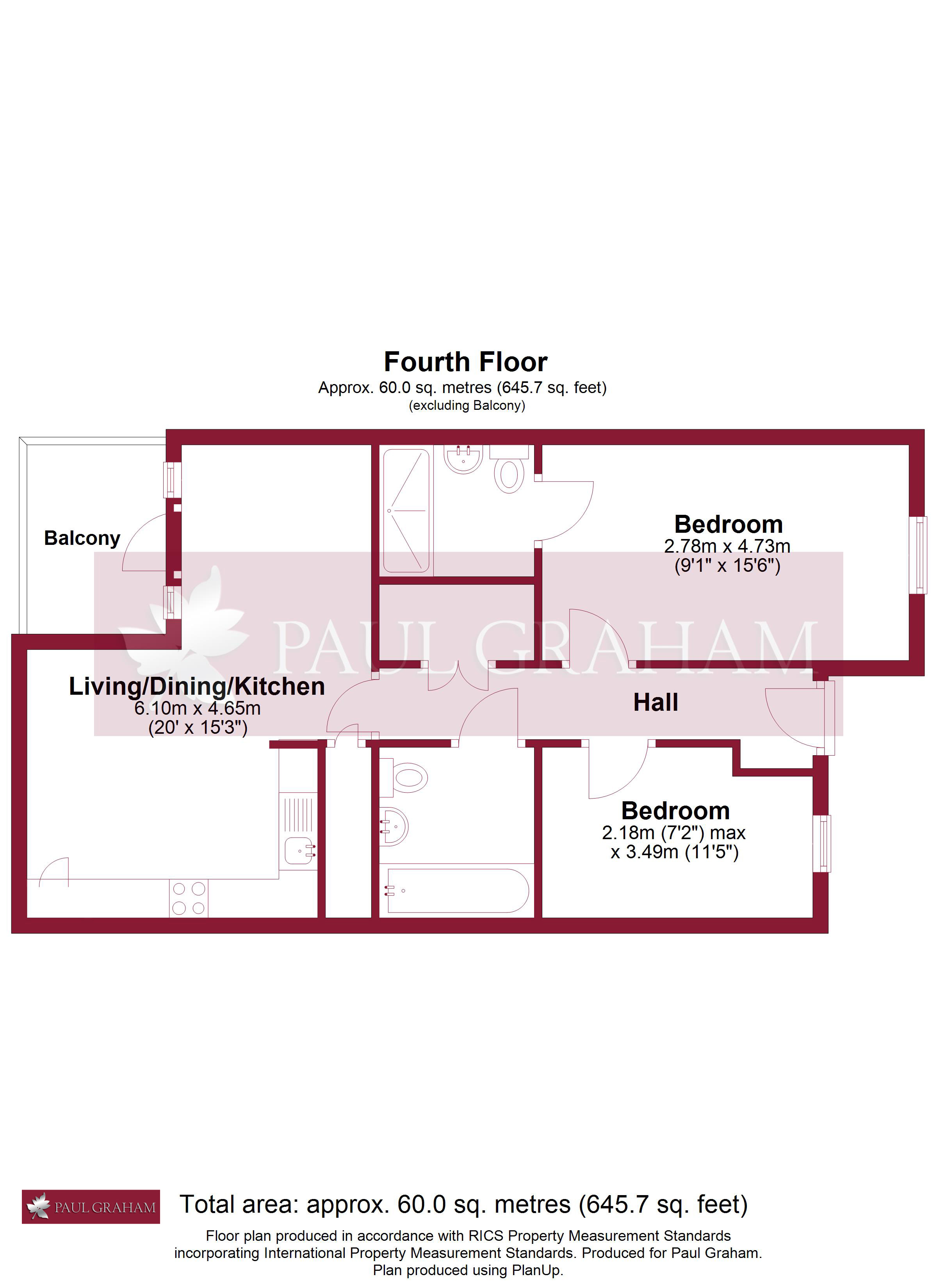 40 Chambray House, 188, London Road, Hackbridge floorplan