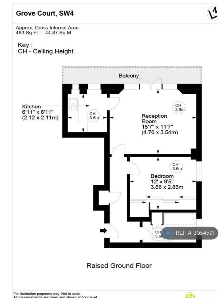 Grove Court, Larkhall Rise, London floorplan