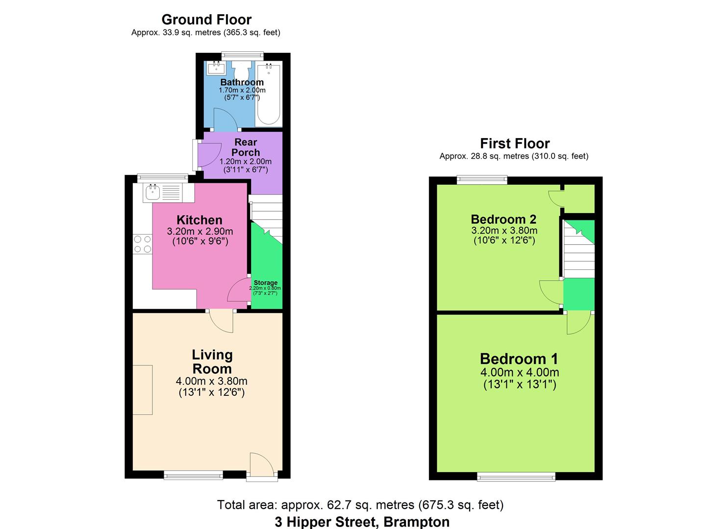 Hipper Street West, Brampton, Chesterfield S40, 2 bedroom terraced