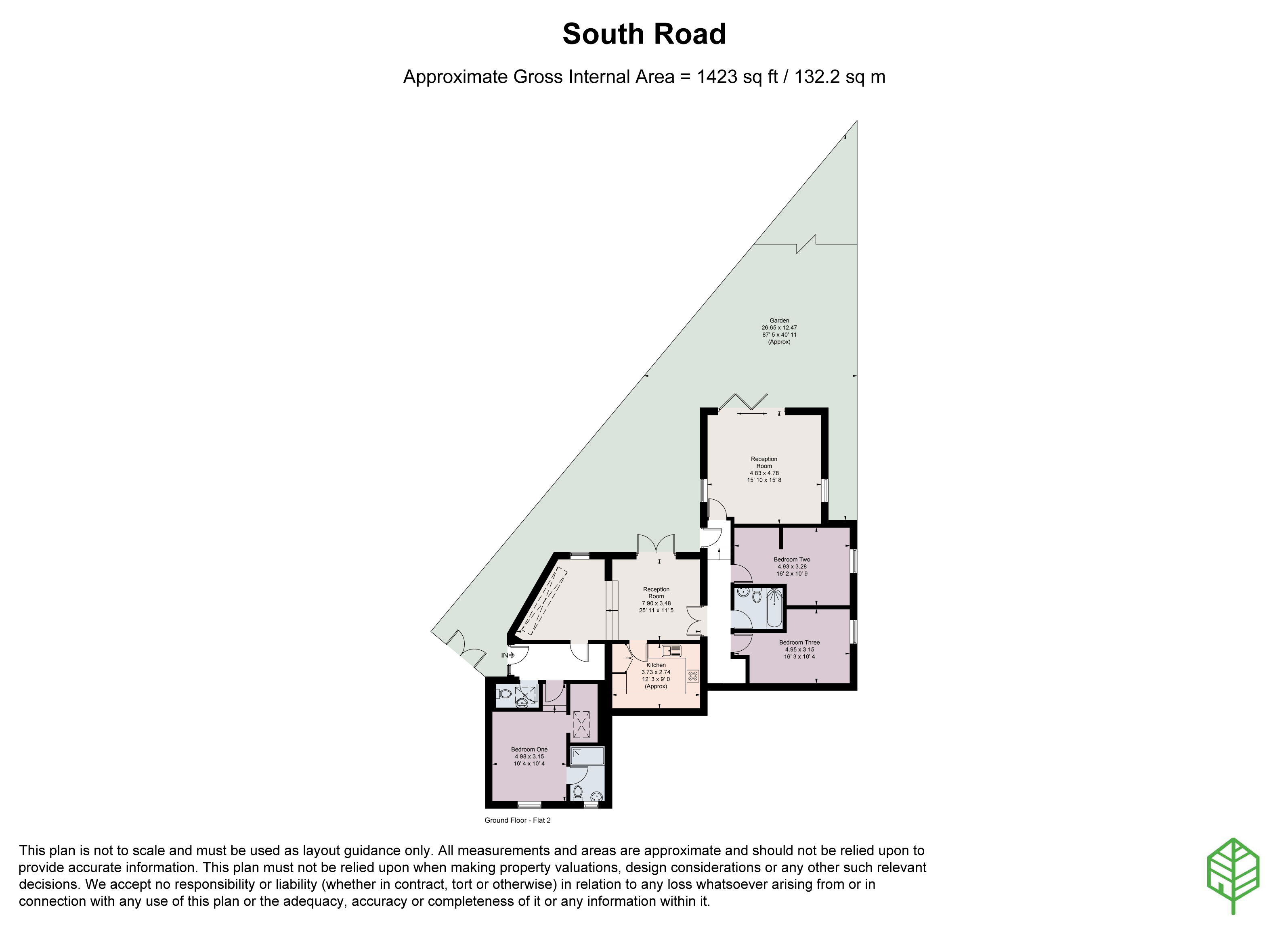 Flat 2, 29, South Road, Twickenham floorplan