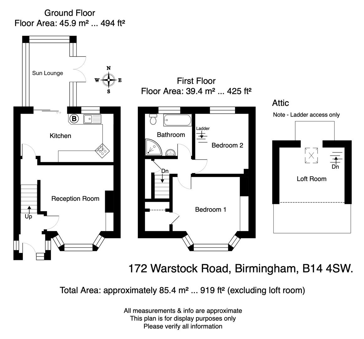 172, Warstock Road, Birmingham floorplan