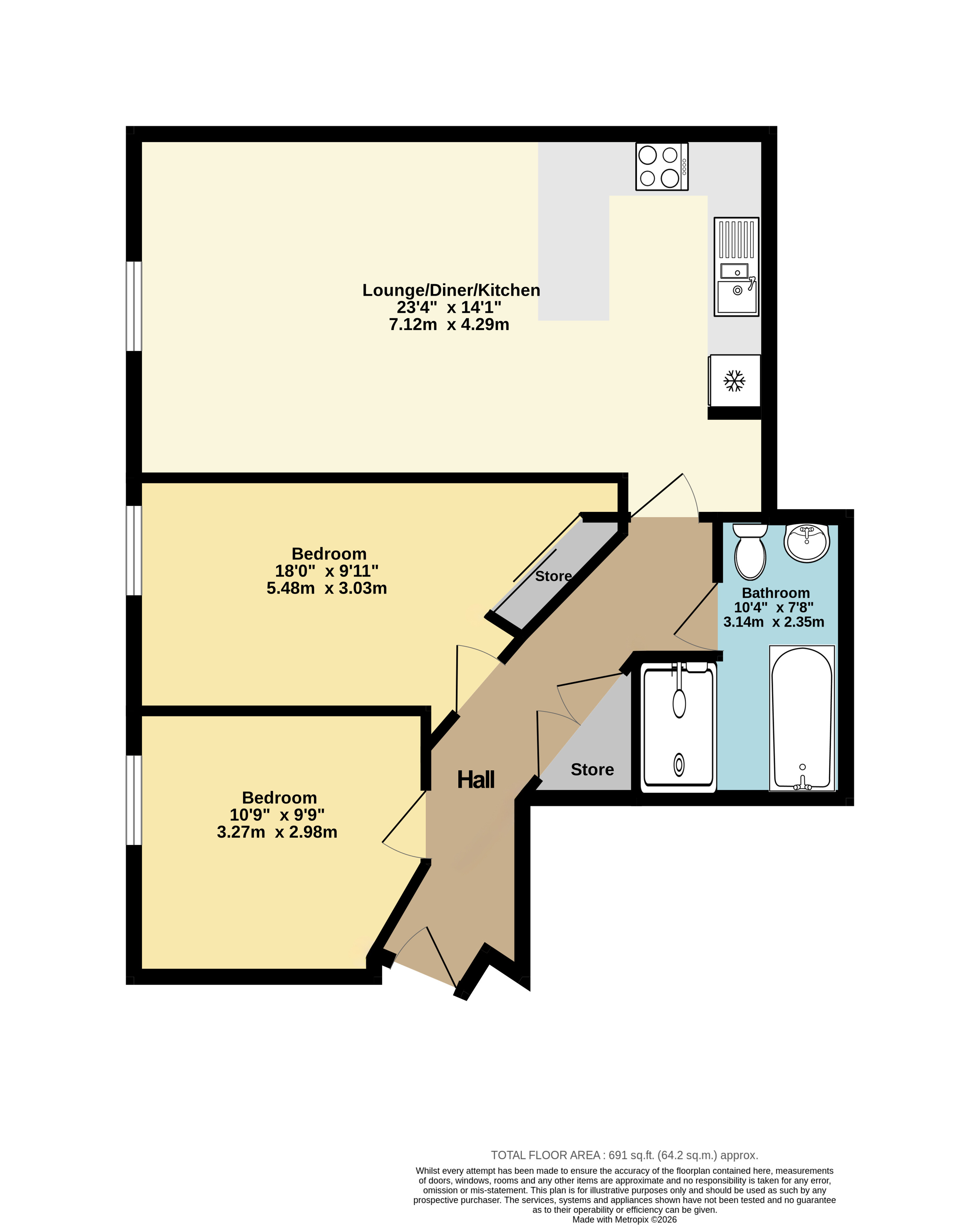 2, Copperfield Court, New Dover Road, Canterbury floorplan