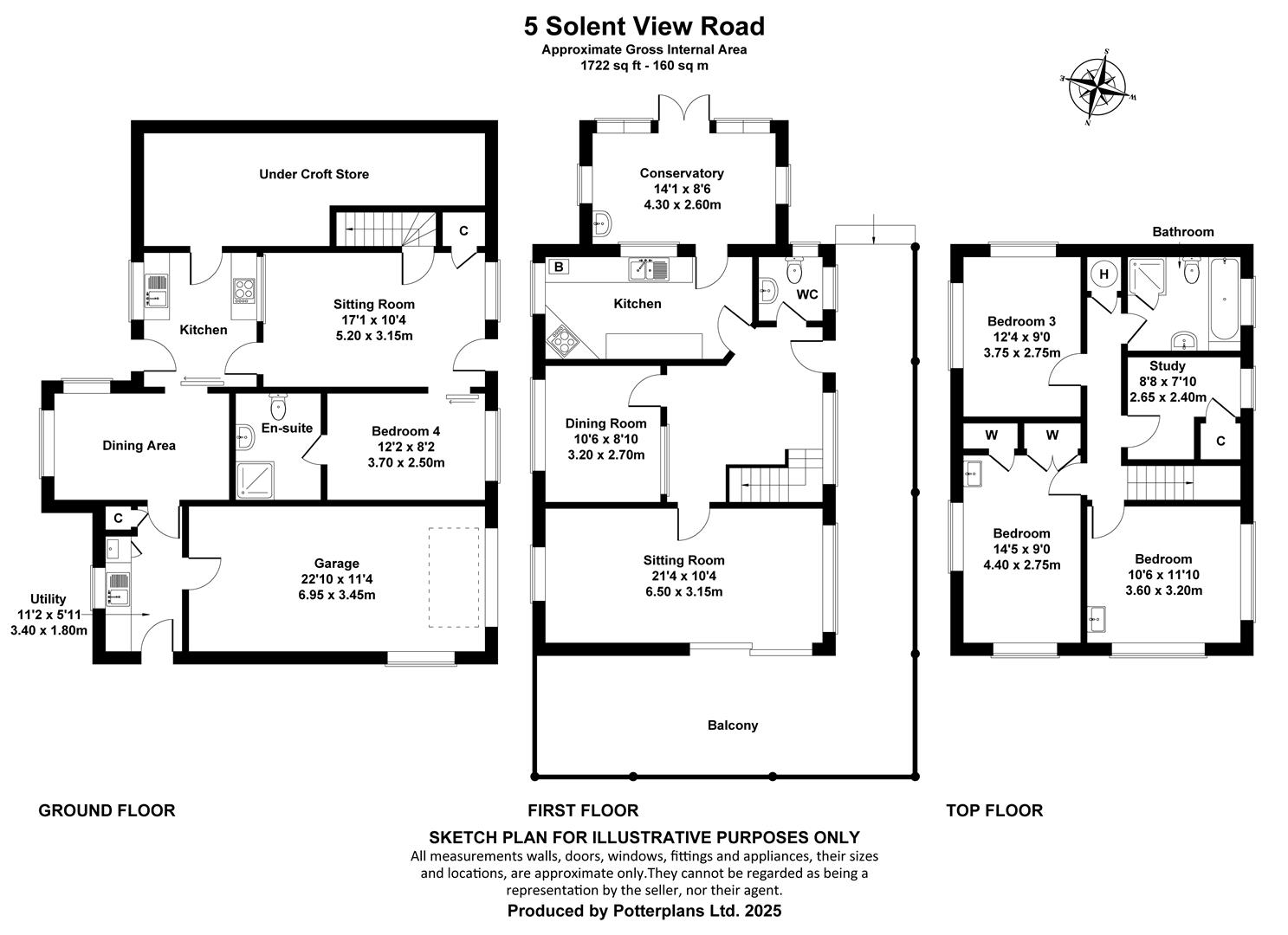 5, Solent View Road, Seaview floorplan