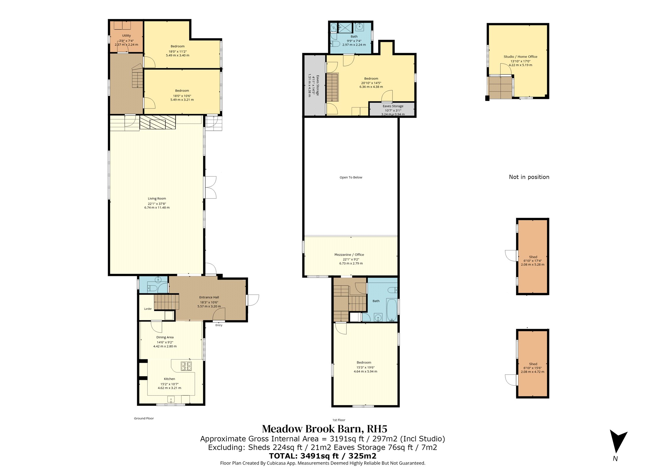 Meadow Brook Barn,, Vicarage Lane, Dorking floorplan