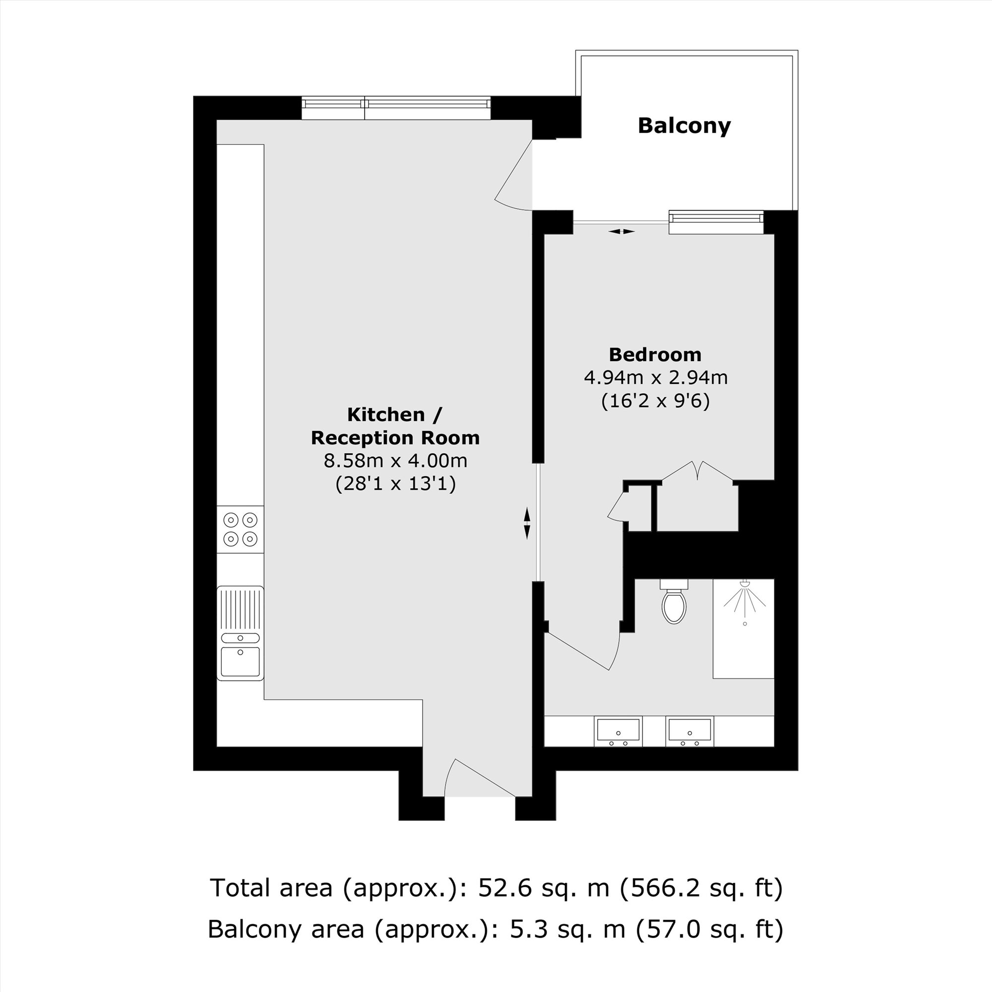 Apartment 203, 37, Rathbone Place, London floorplan
