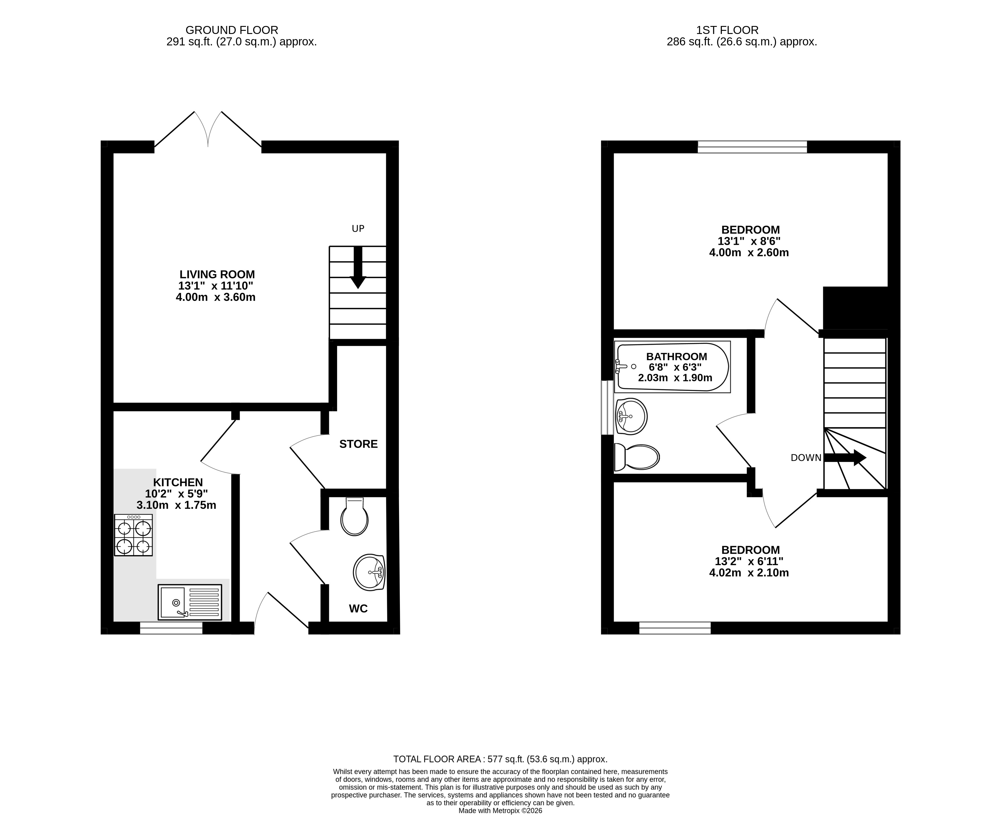 10 Baileycroft Mews,, Cemetery Lane, Matlock floorplan