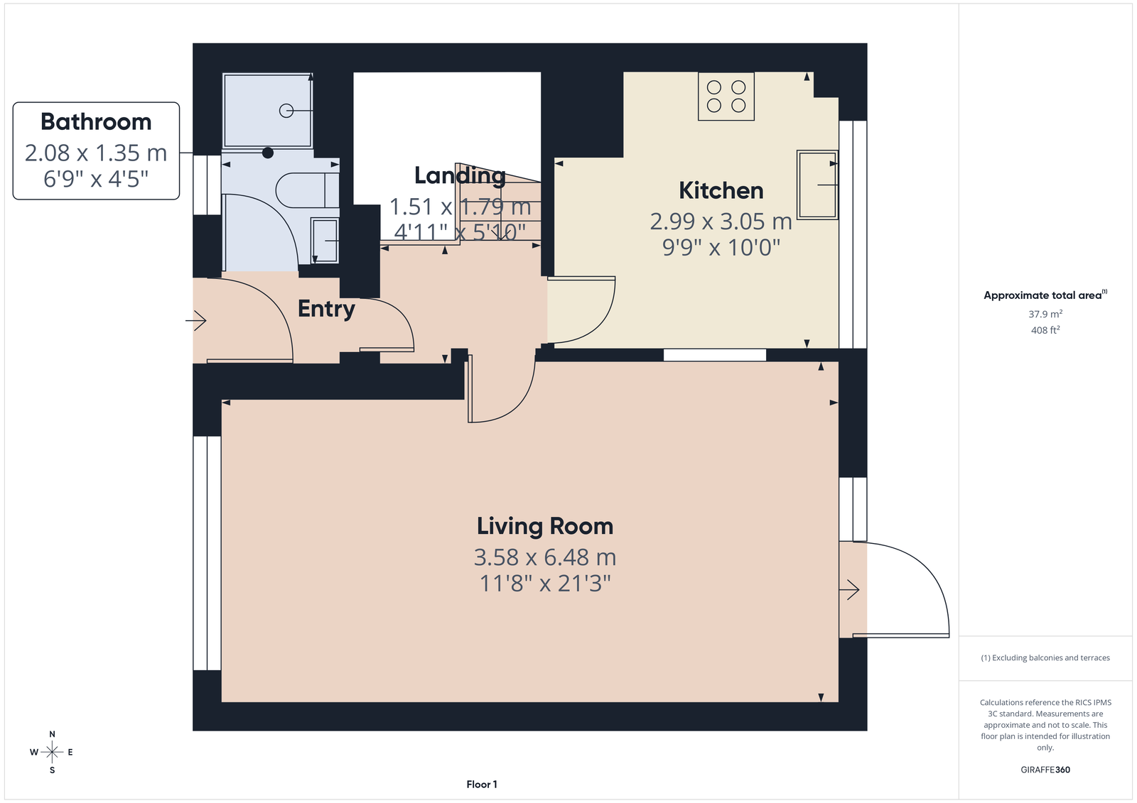 20, Red Brook Close, Paignton floorplan