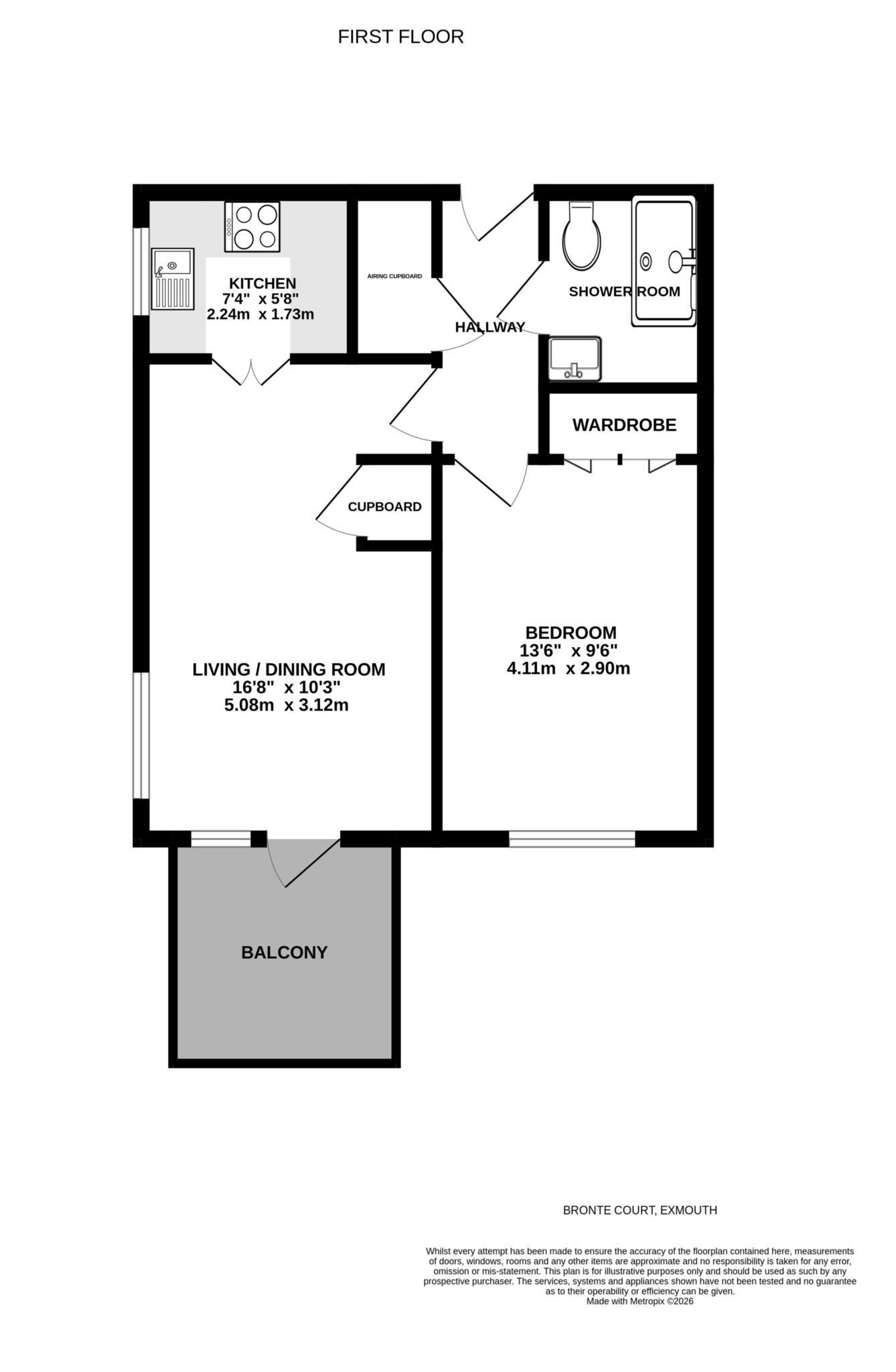 28, Bronte Court, Exmouth floorplan