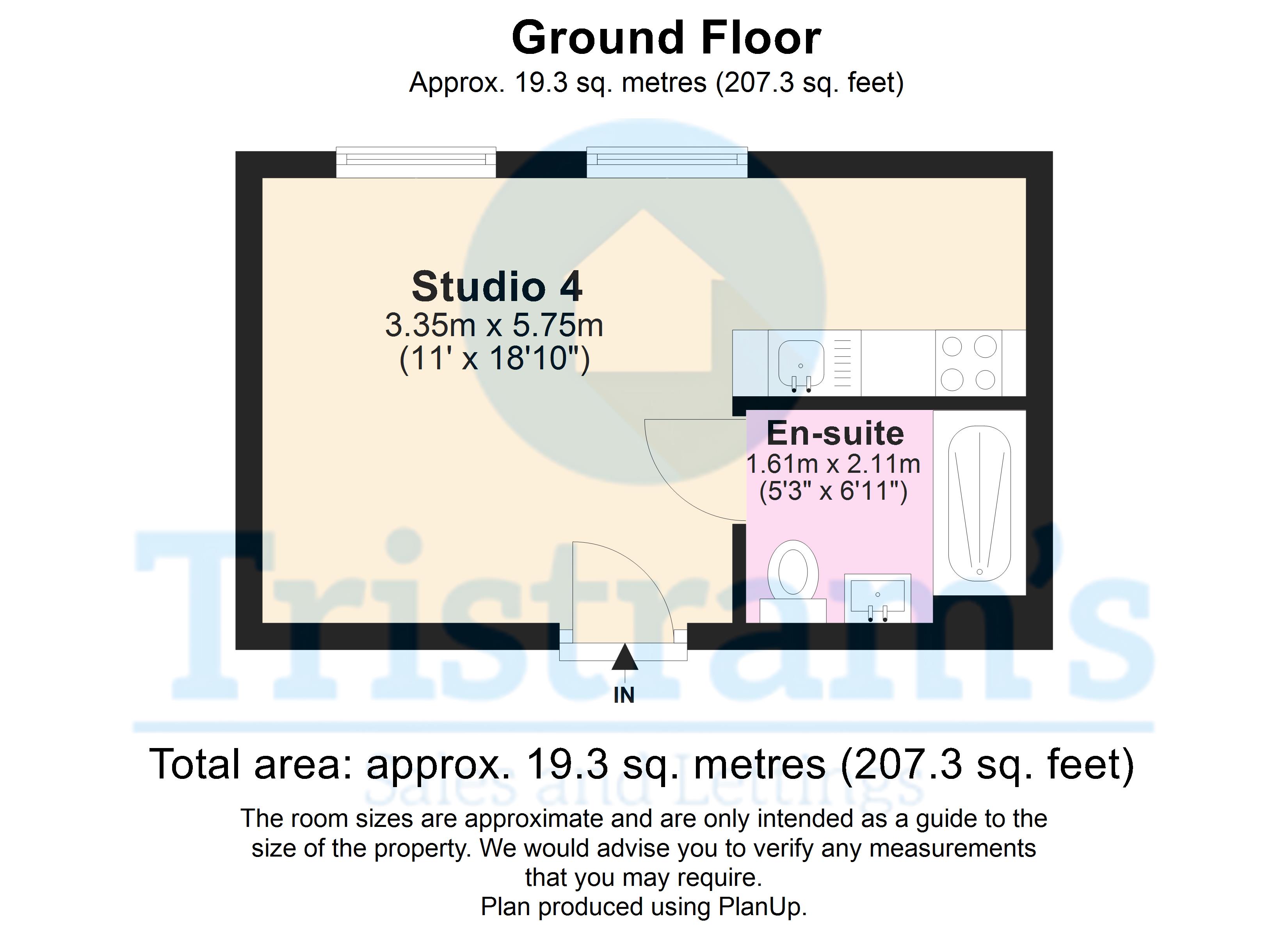 STUDENT, Studio 4, Premium, Oracle, 5-7, Roden Street, Nottingham floorplan