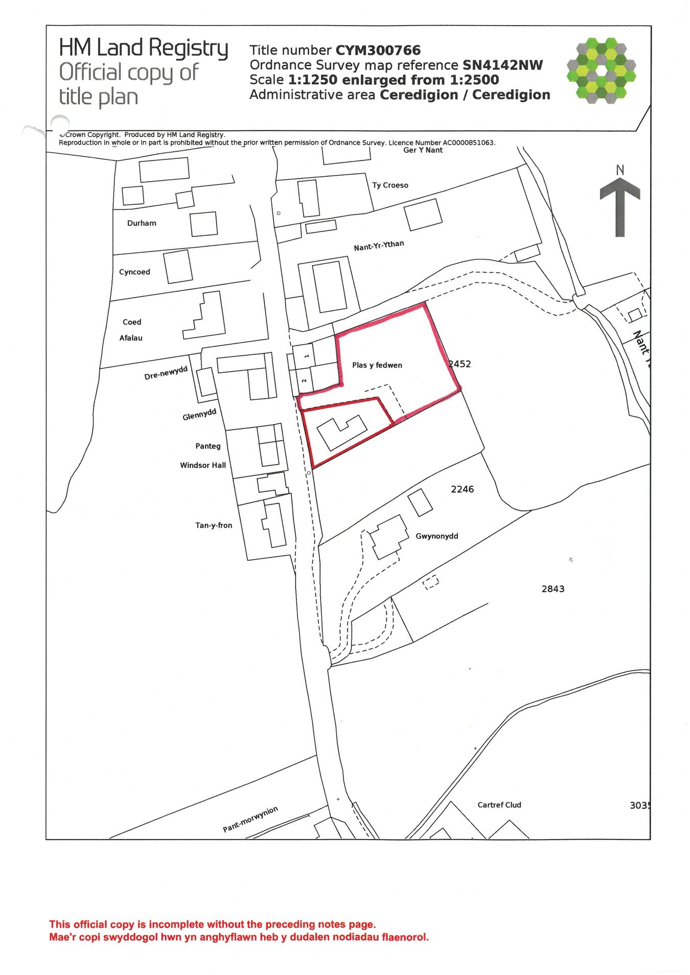 Llygad Yr Ythan, Gorrig Road, Pentrellwyn, Llandysul floorplan