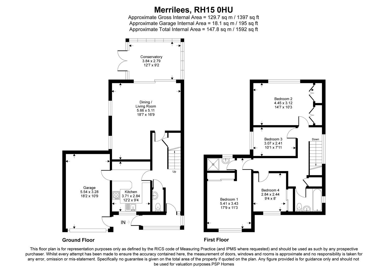 Merrilees, Oakwood Road, Burgess Hill floorplan