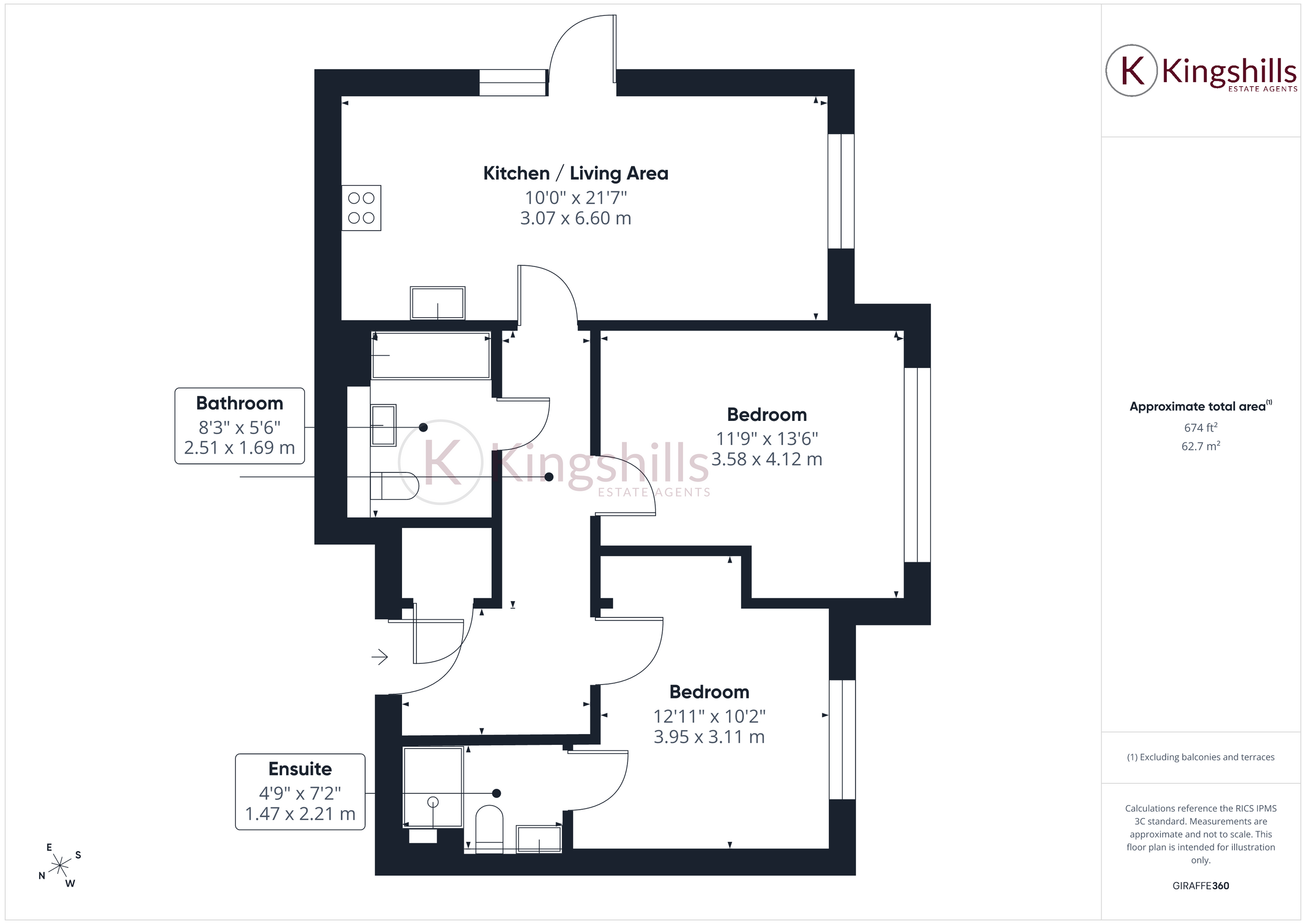 Flat 4, 171-173 Kingsmead Road, High Wycombe floorplan