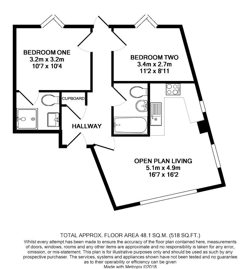 Flat 1, 48 Wensley Road, Reading floorplan