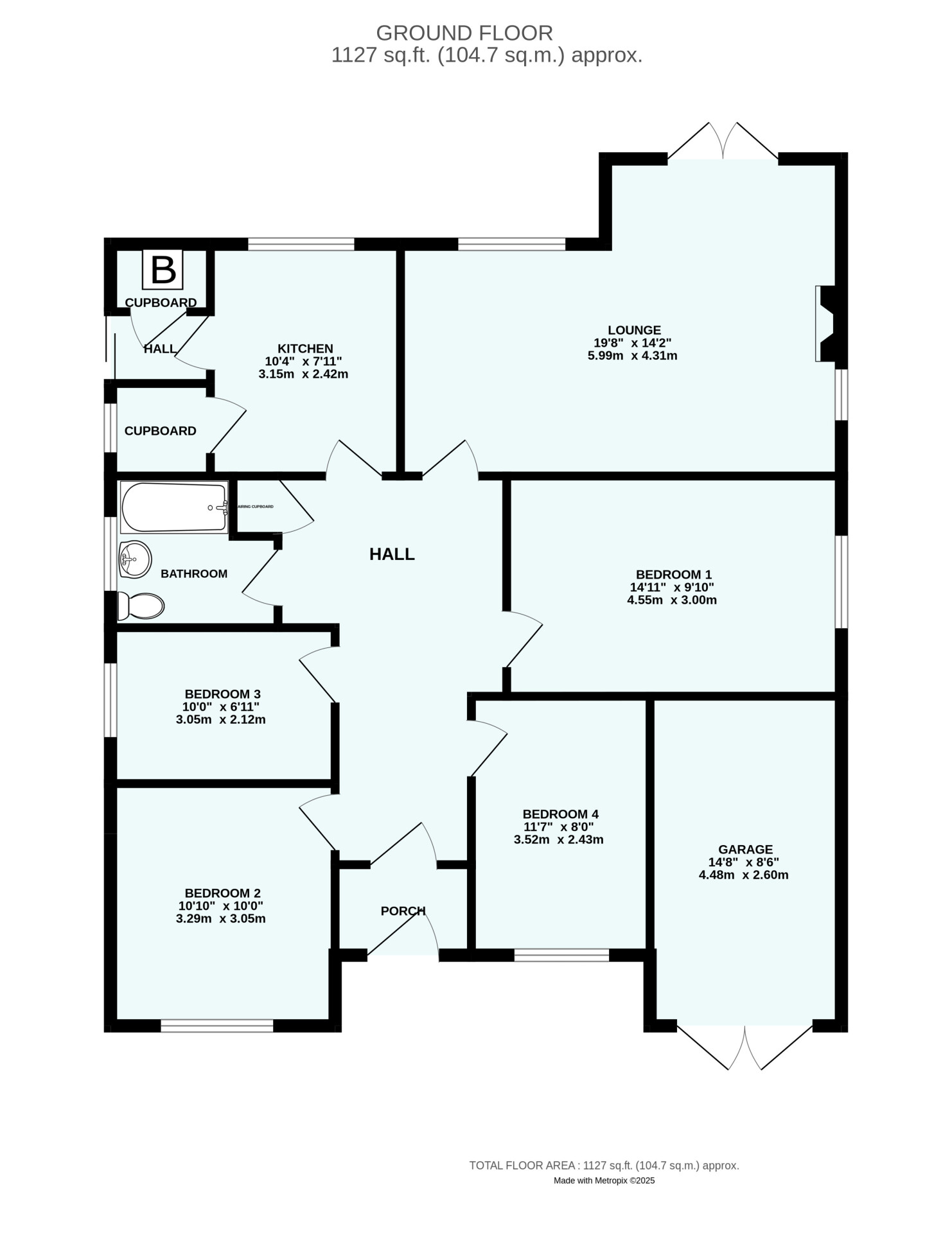 22, Barley Lane, Devon floorplan