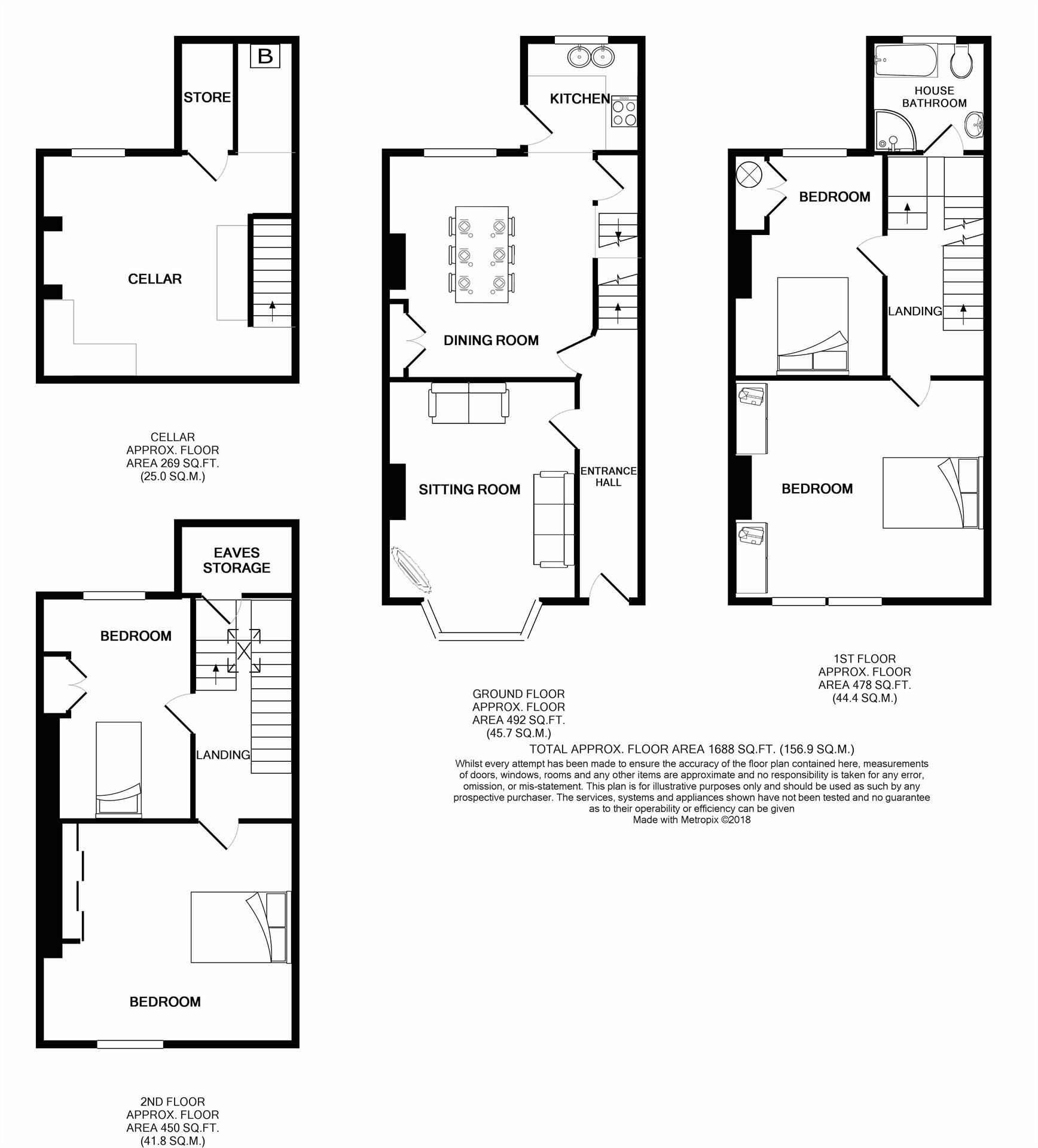 4 Bedrooms Terraced house for sale in Duchy Avenue, Harrogate HG2