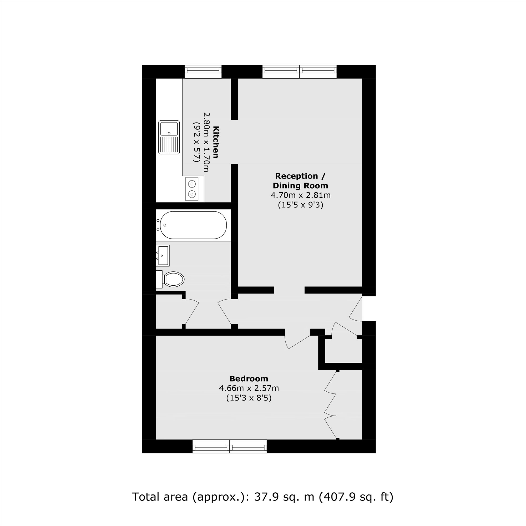 61, Holley Road, London floorplan